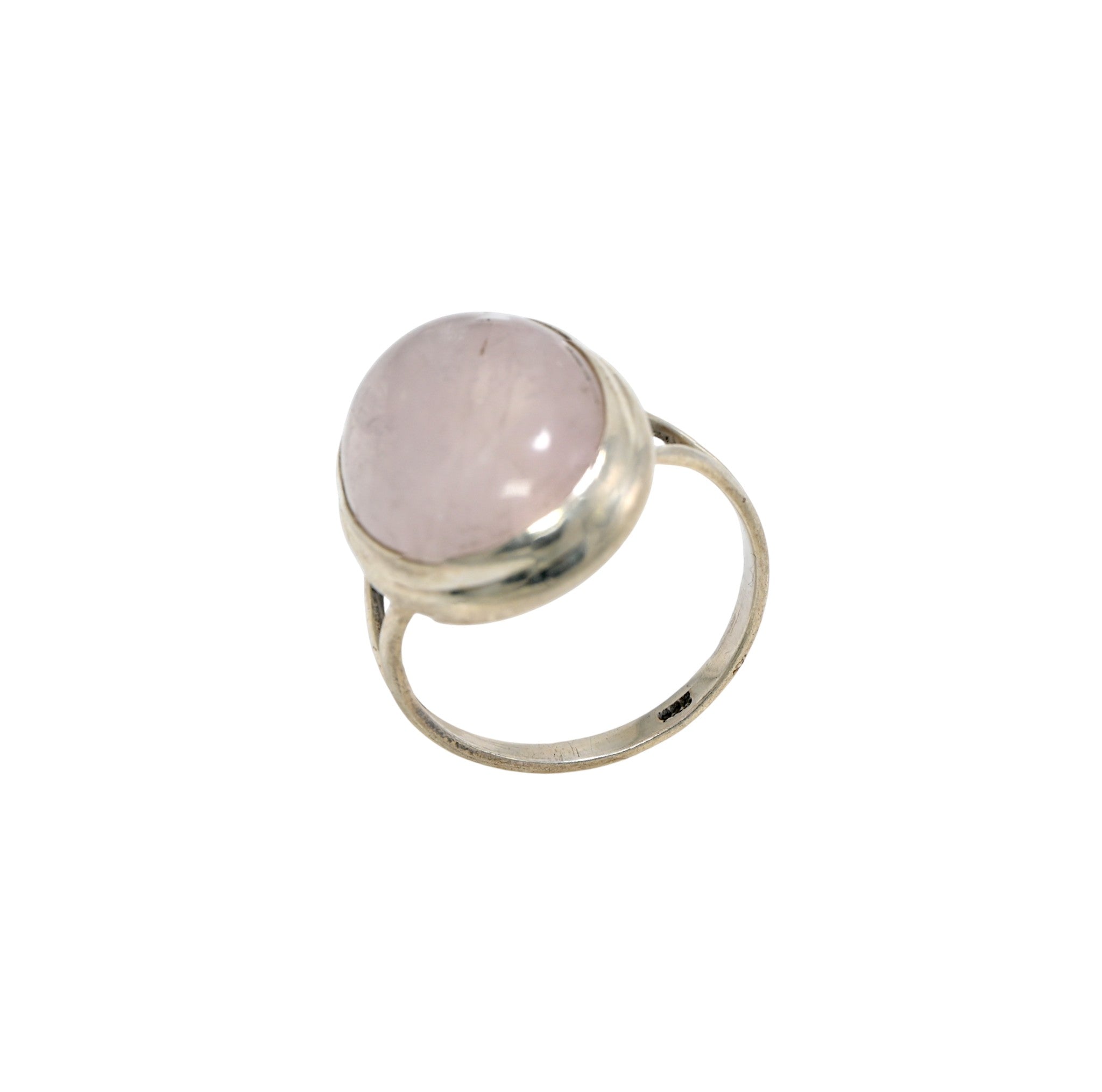 925 Sterling Silver Rose Quartz Ring, Oval Brilliant Cut Gemstone Ring
