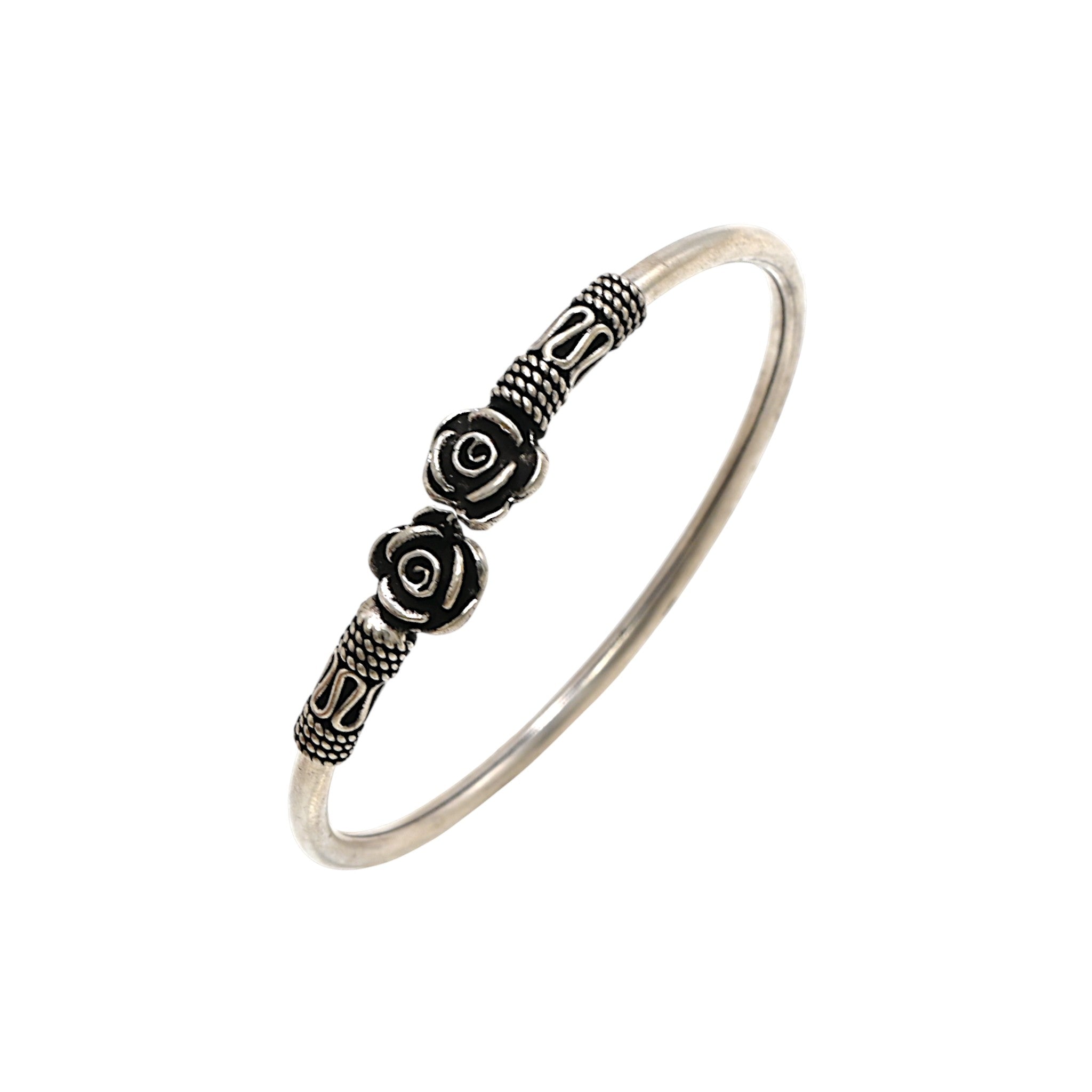 925 Sterling Silver Oxidised Turkish Finish Bracelet Vintage Style