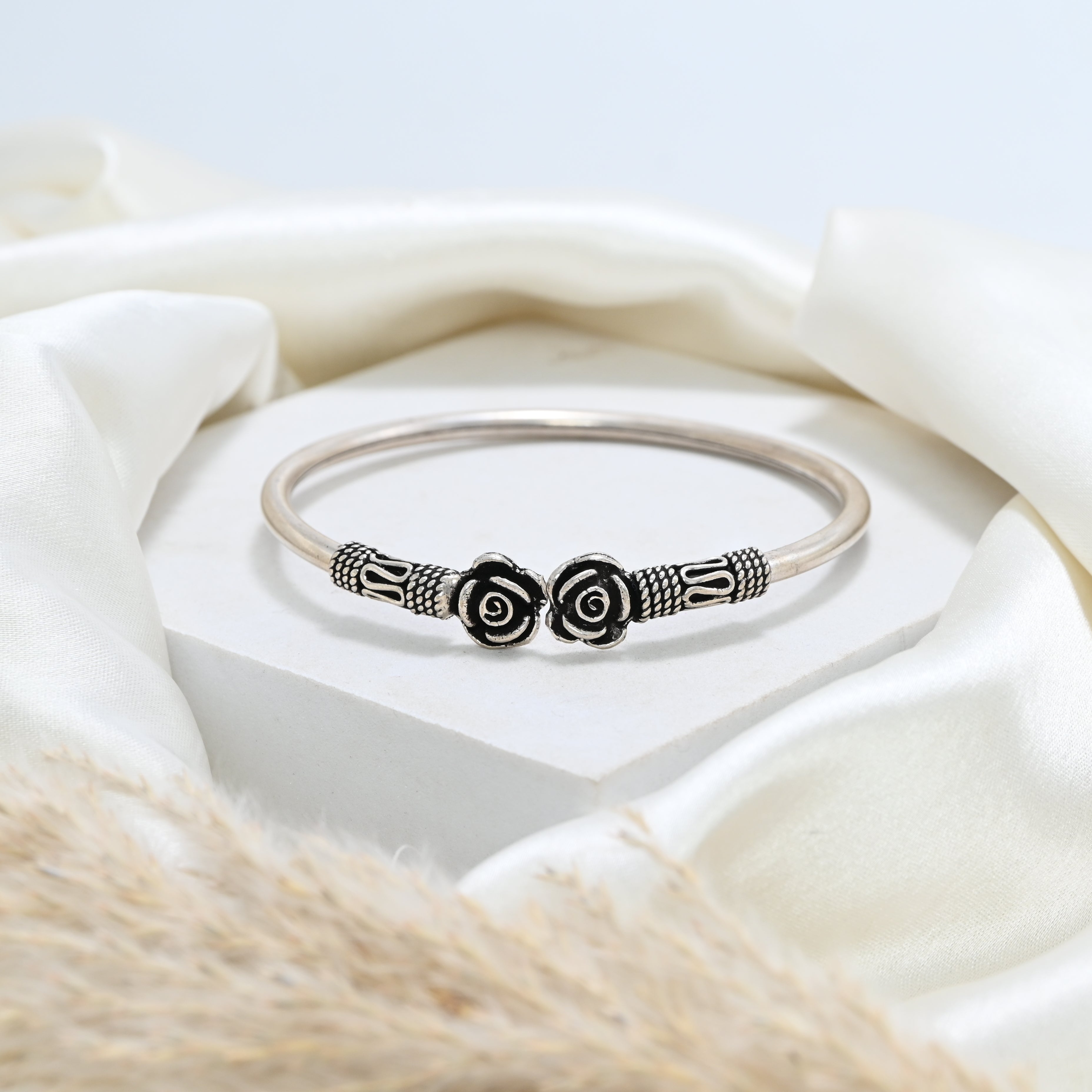 925 Sterling Silver Oxidised Turkish Finish Bracelet Vintage Style