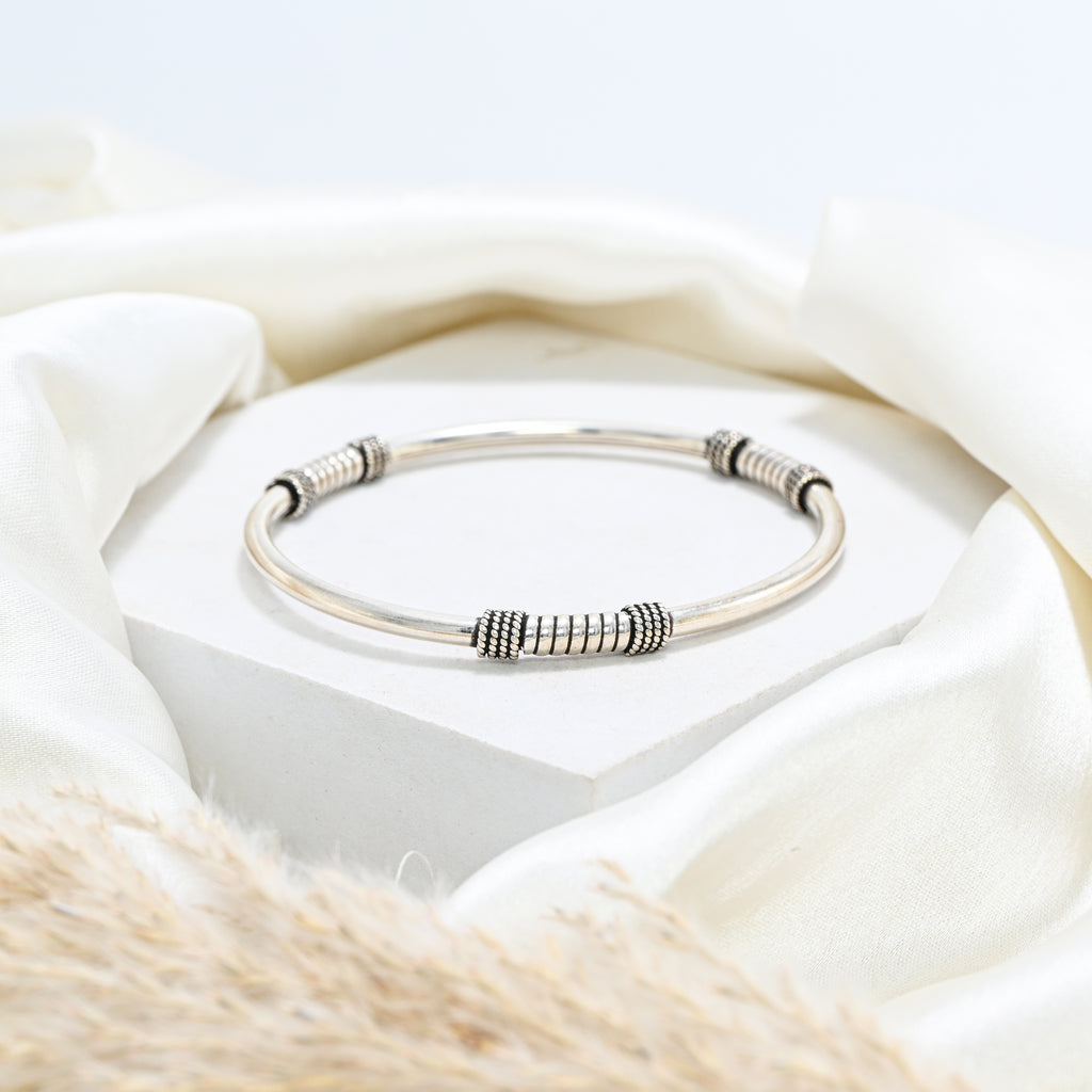 Designer Vintage Turkish Bracelet 925 Sterling Silver Oxidised Handmade Jewelry