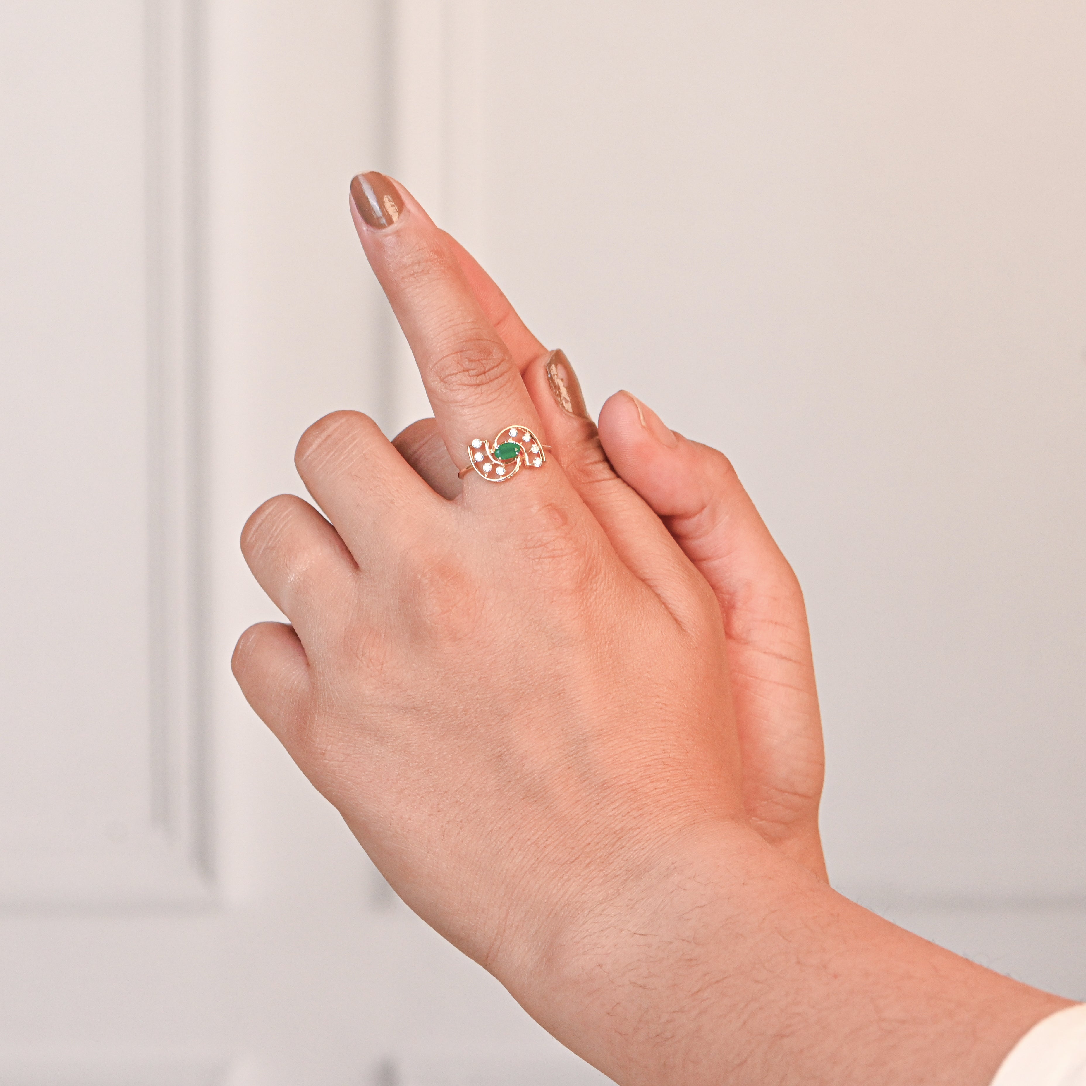 14/18KT Gold Round Genuine Diamond Ring – Elegant Proposal Gift