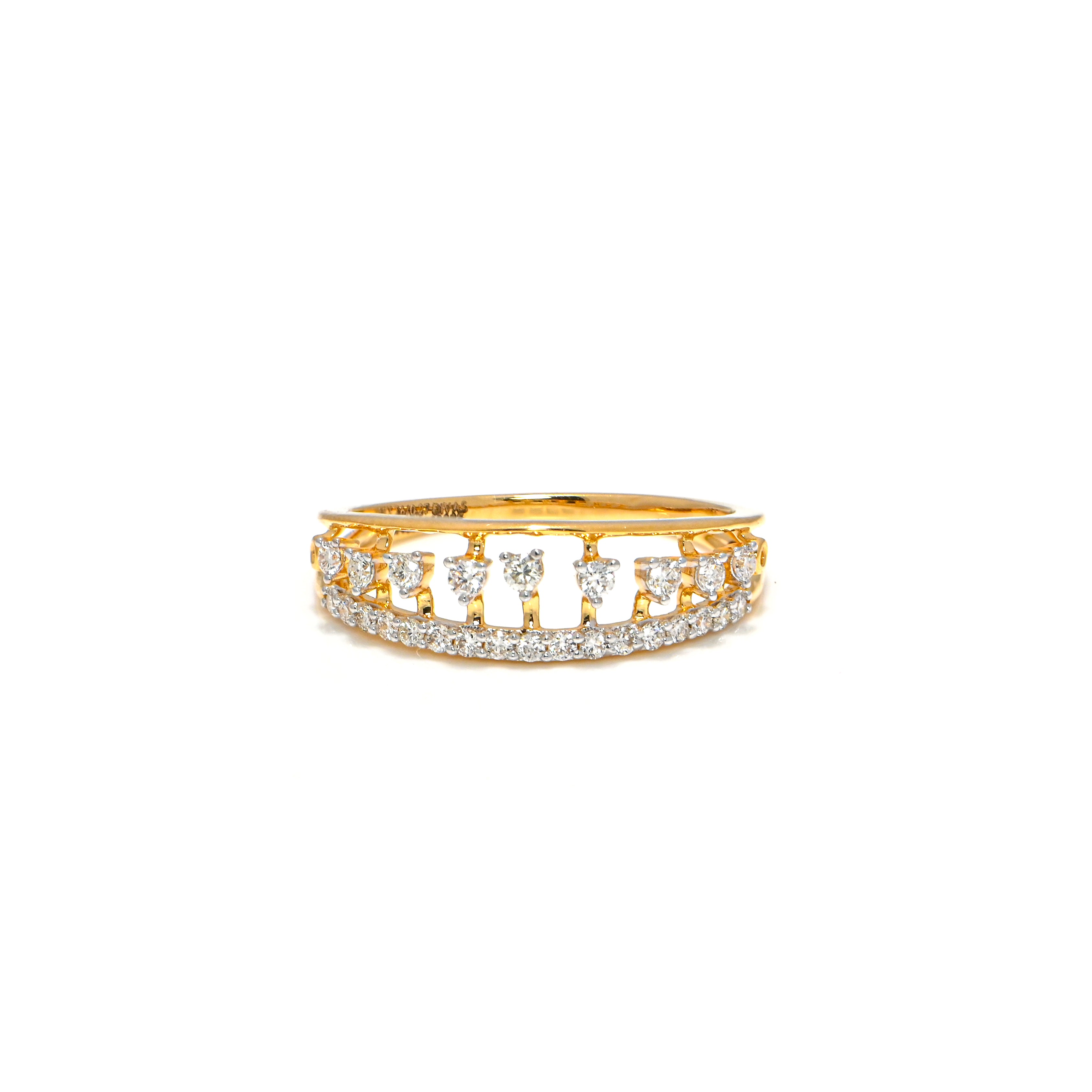 14/18KT Gold Round Brilliant Solitaire Ring – Classic Engagement or Love Gift