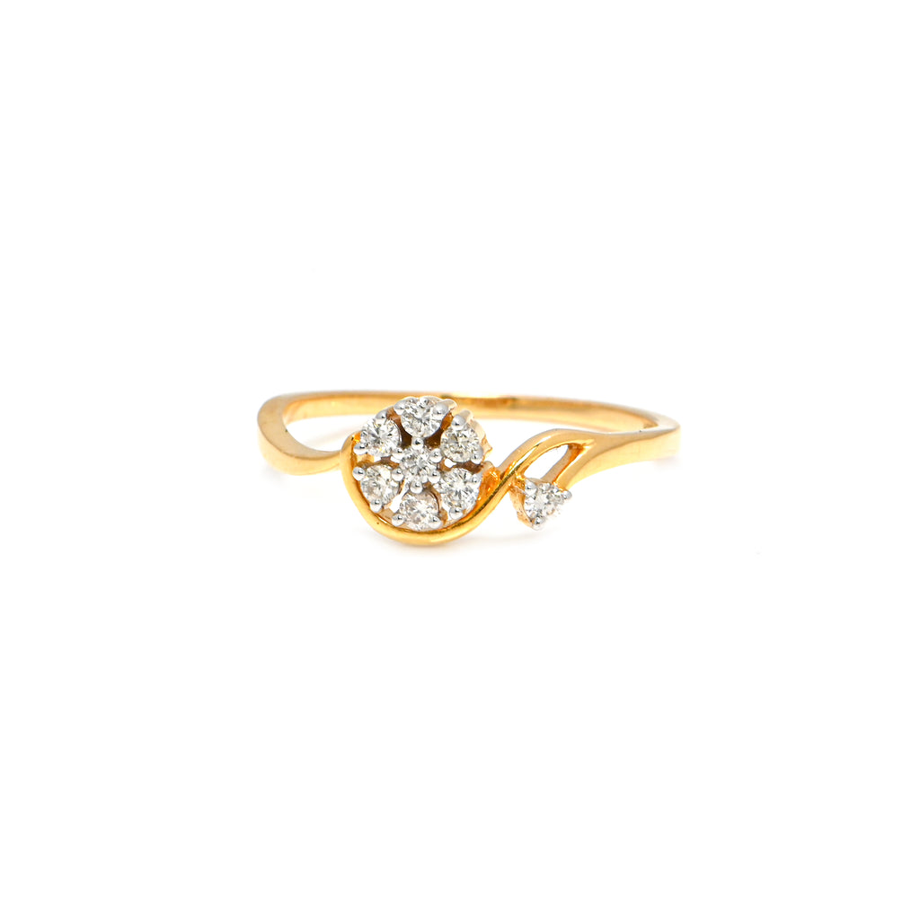 14/18KT Gold Classic Round Diamond Engagement Ring – Elegant Promise or Gift Ring