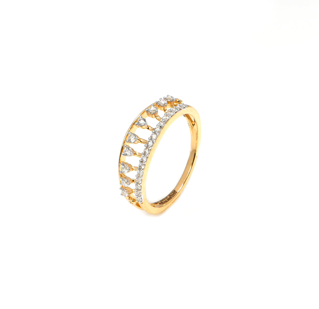 14/18KT Gold Round Brilliant Solitaire Ring – Classic Engagement or Love Gift