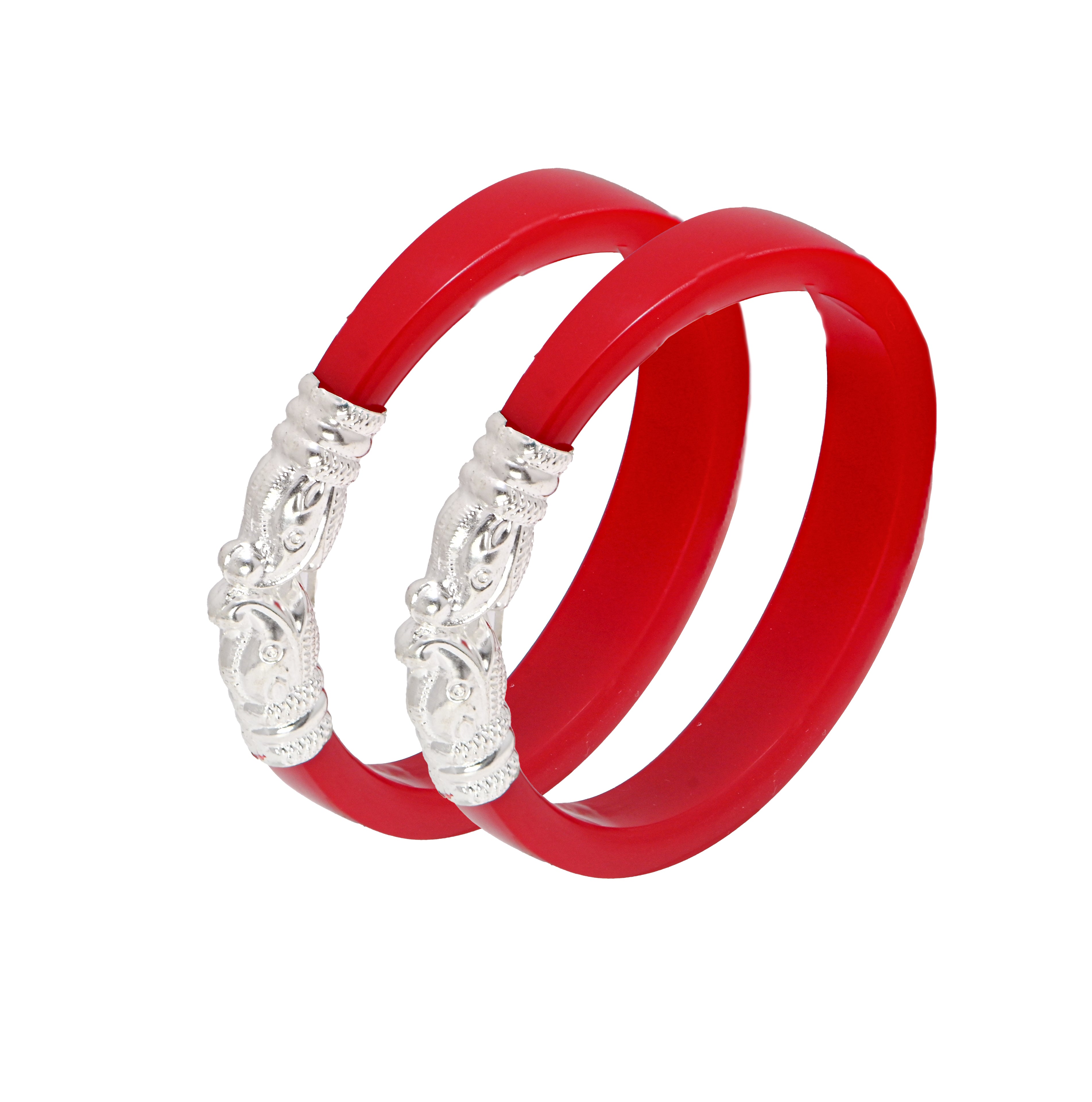 Elegant Women’s Kada in 925 Sterling Silver with Glass Detailing Wedding Wear