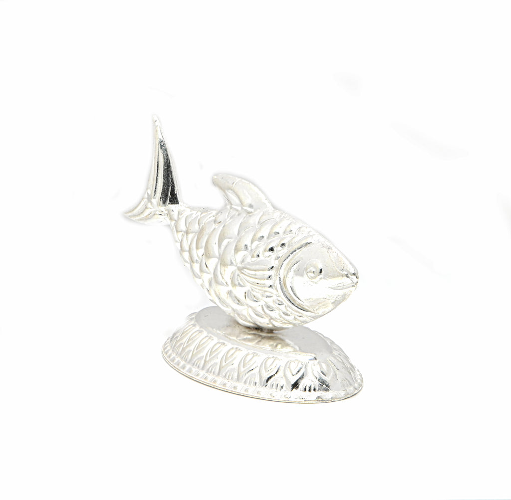 925 Sterling Silver Fish Figurine | Lucky Feng Shui Silver Fish