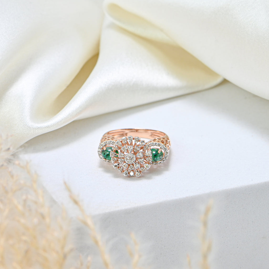 14/18KT Hallmark Gold Ring with IGI Certified Round Brilliant Diamond Gift for Wedding