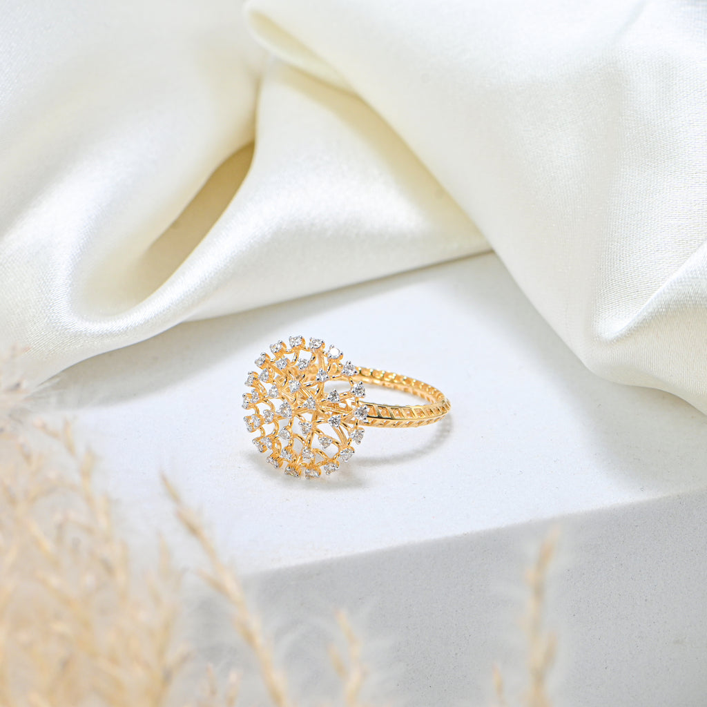 14/18KT Gold Round Brilliant Diamond Ring – Perfect Engagement or Gift Ring