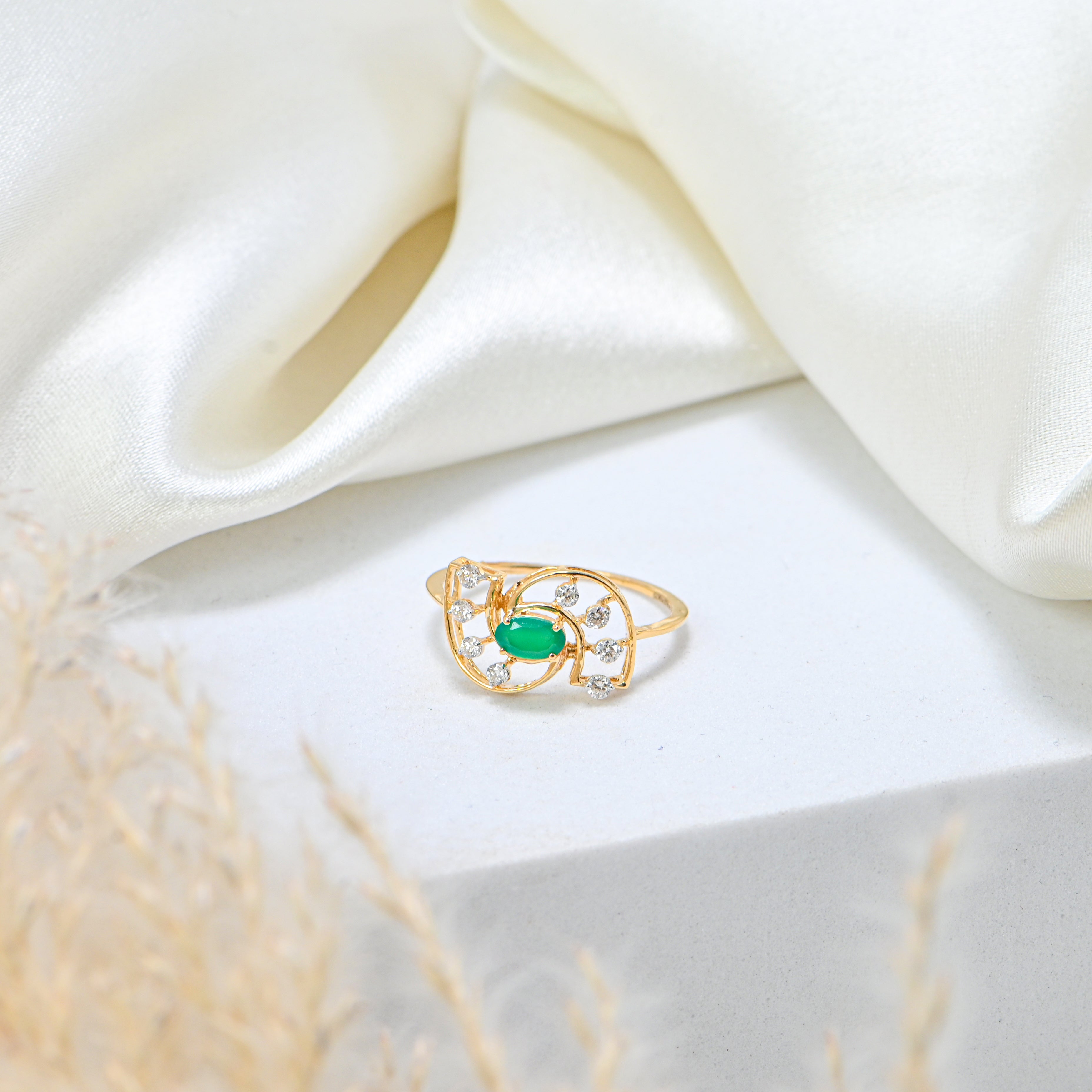 14/18KT Gold Round Genuine Diamond Ring – Elegant Proposal Gift