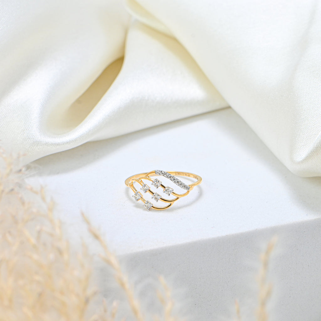 14/18KT Gold Round Brilliant Diamond Classic Ring – Fine Engagement or Birthday Gift