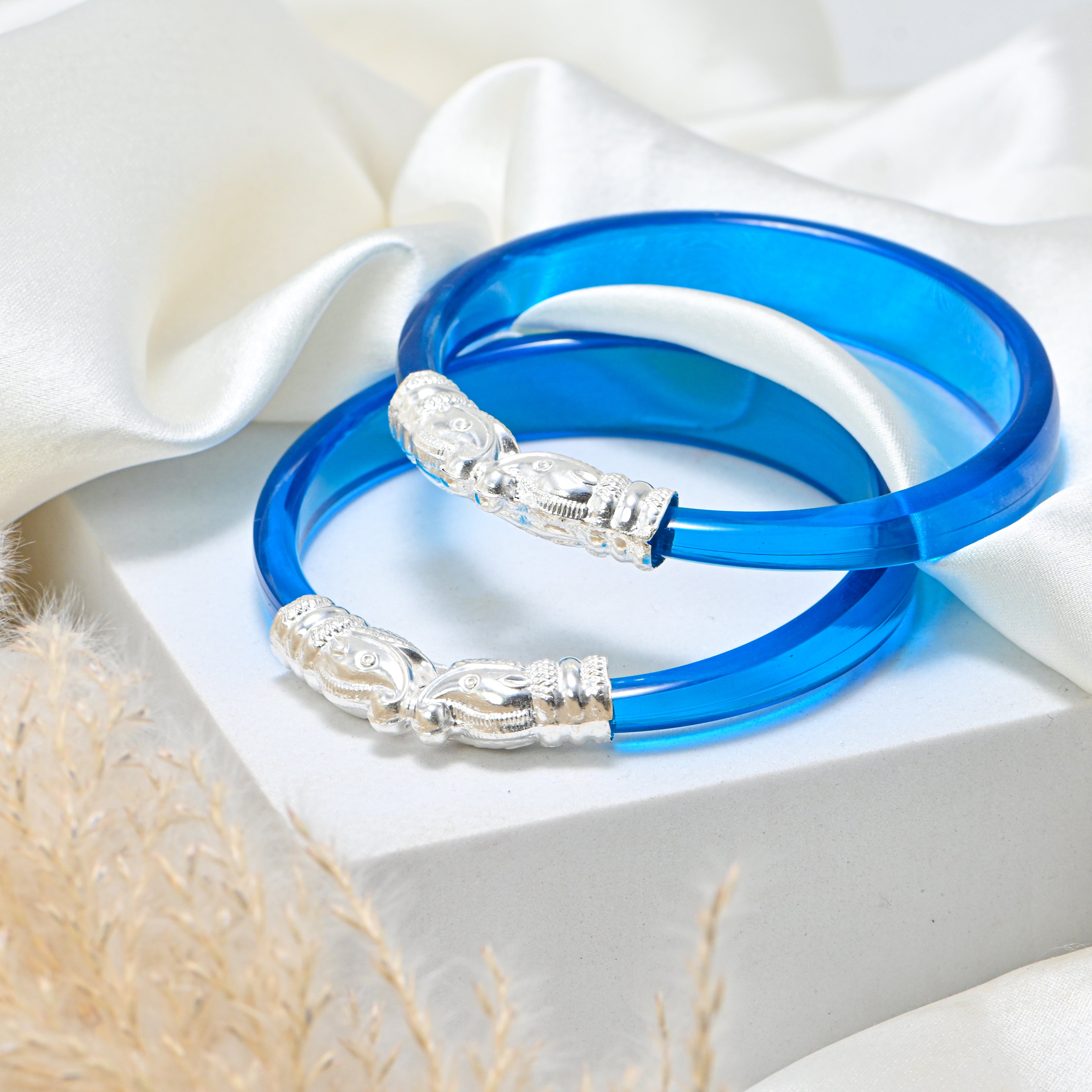 Women's 925 Silver Glass Kada – Stylish & Elegant Bangle Silver Bangle