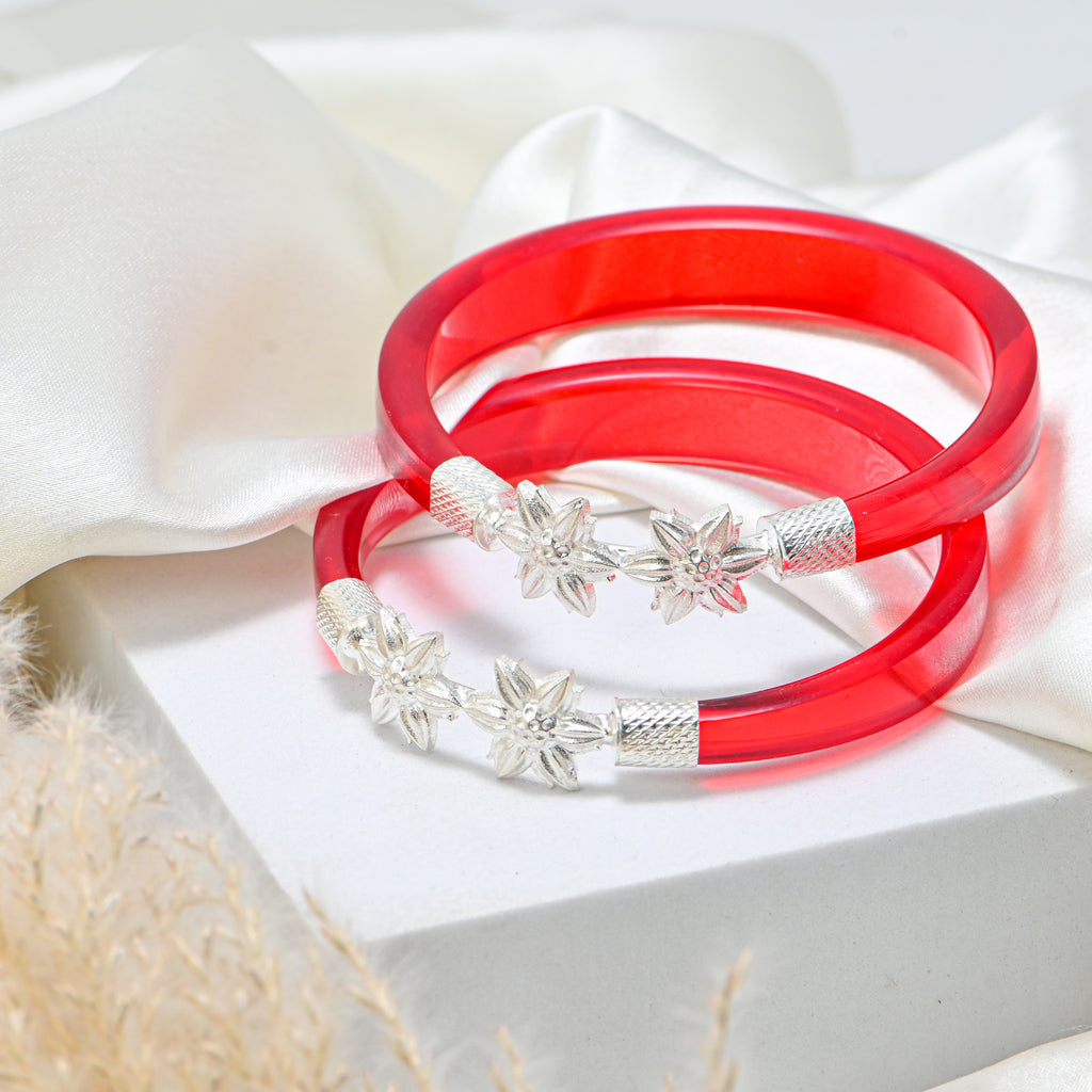 Women’s 925 Silver Glass Kada – Stylish, Lightweight, and Comfortable Silver Bangle