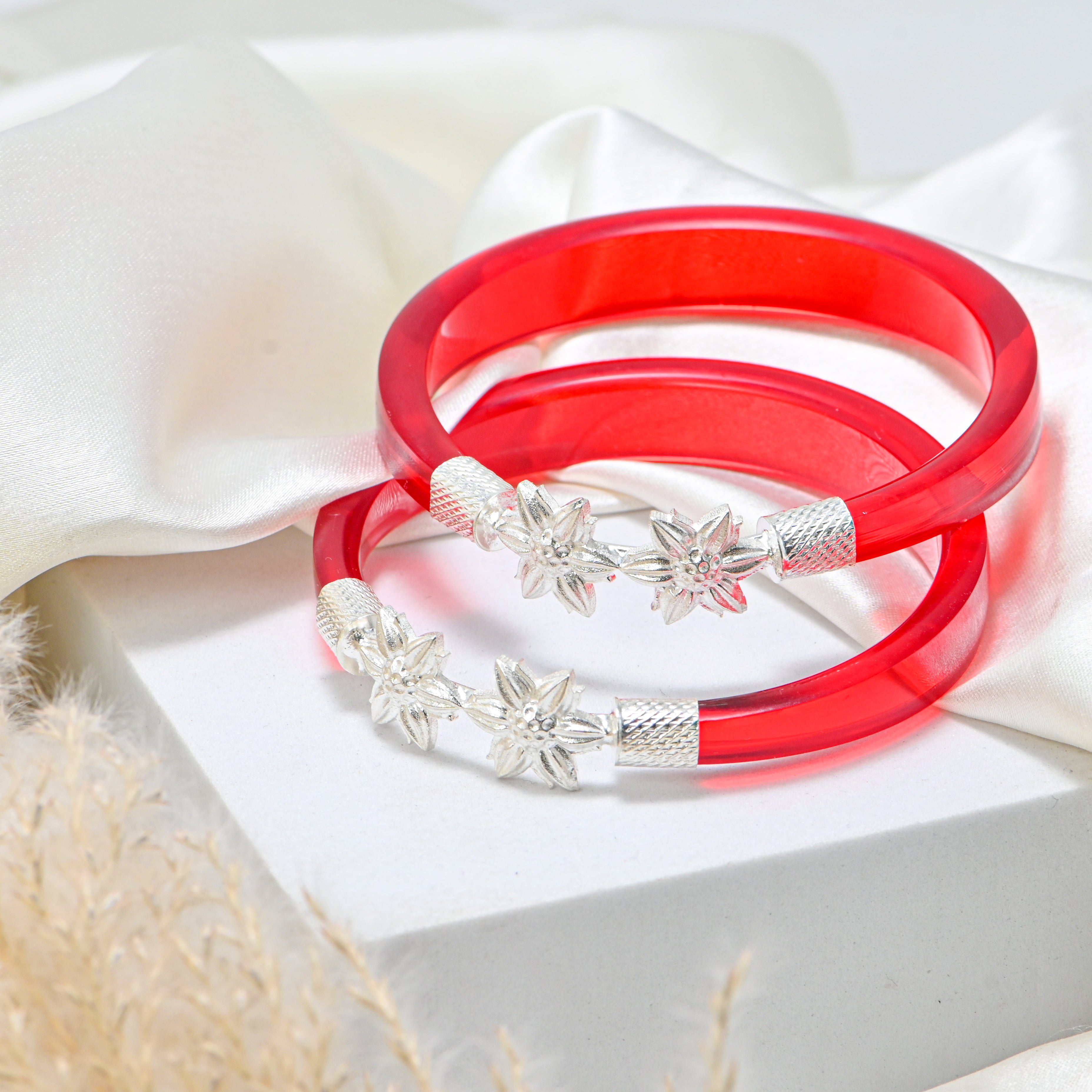 Women’s 925 Silver Glass Kada – Stylish, Lightweight, and Comfortable Silver Bangle