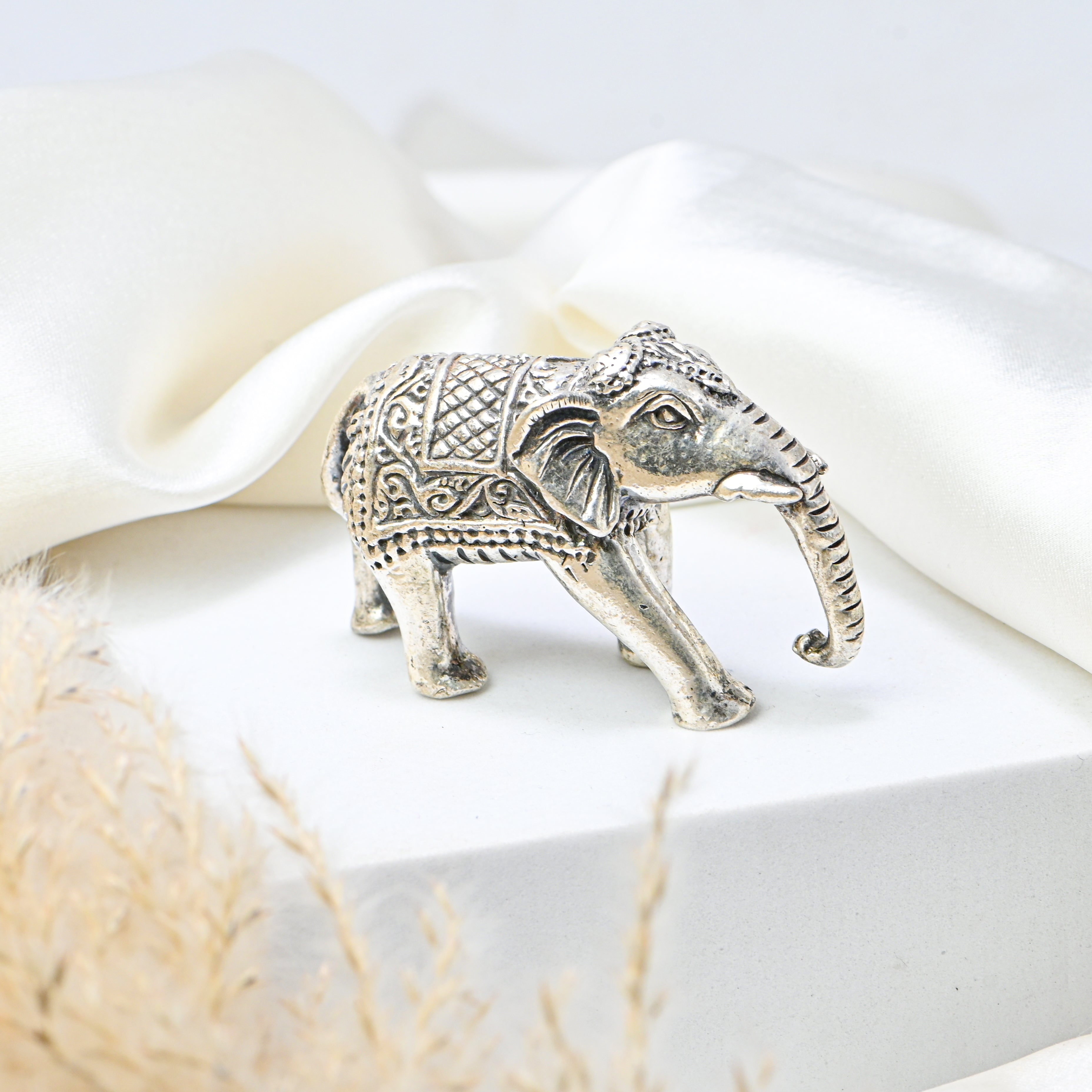 925 Sterling Silver Elephant Figurine – Lucky Elephant Statue | Symbol of Wisdom