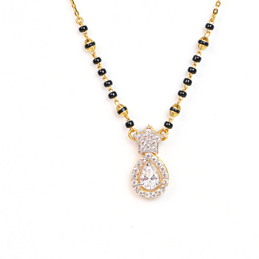 22kt Hallmark Gold Mangalsutra | Traditional Black Beaded Gold Necklace