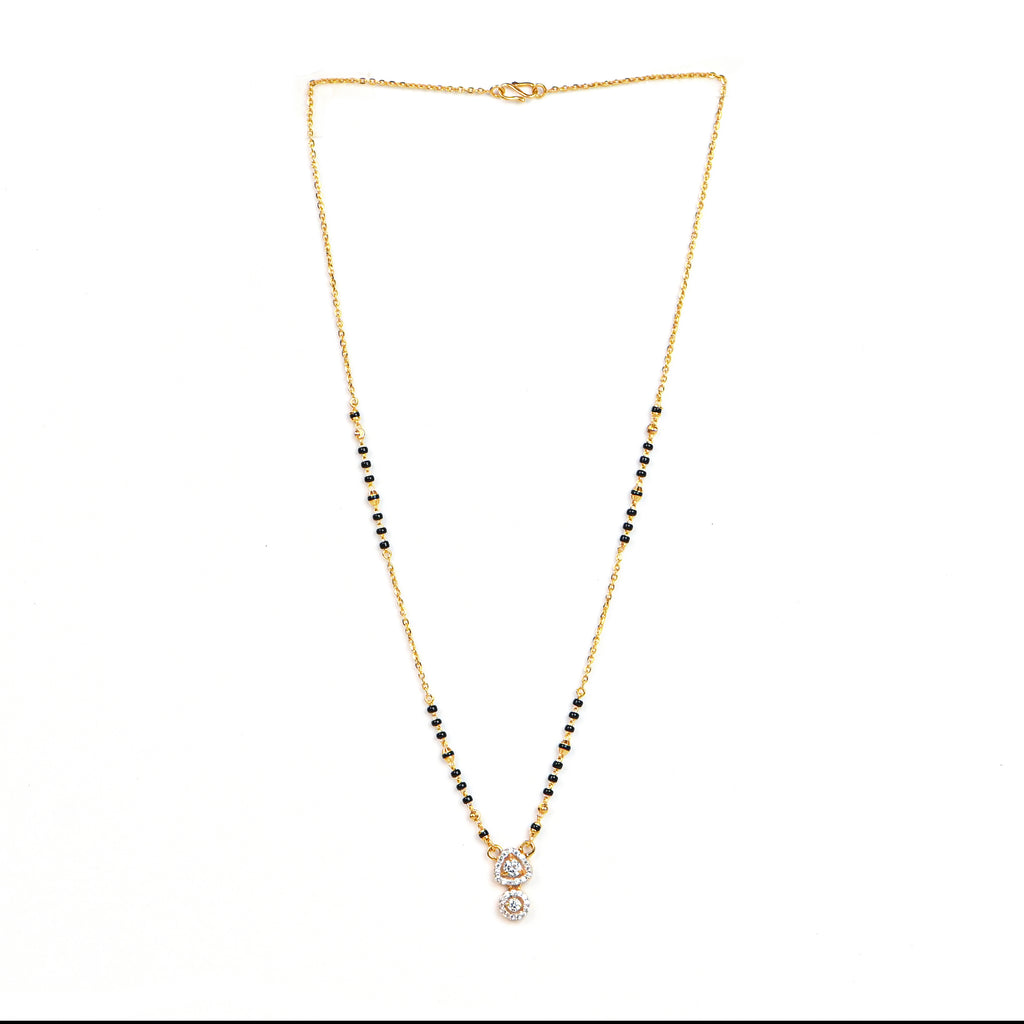 22kt Hallmark Gold Mangalsutra | Traditional Black Beaded Gold Necklace