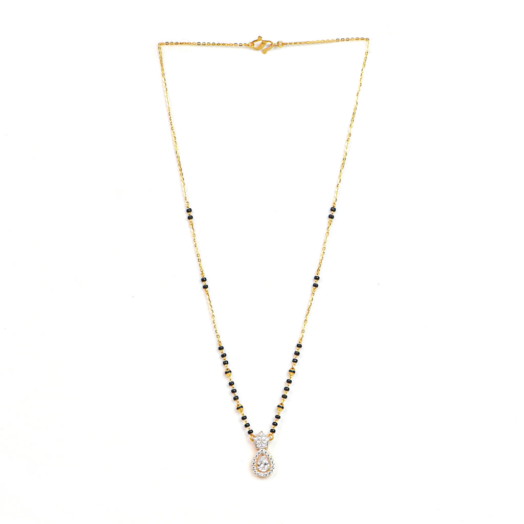 Real 22kt Gold Black Bead Mangalsutra | Boho Gold Black Beaded