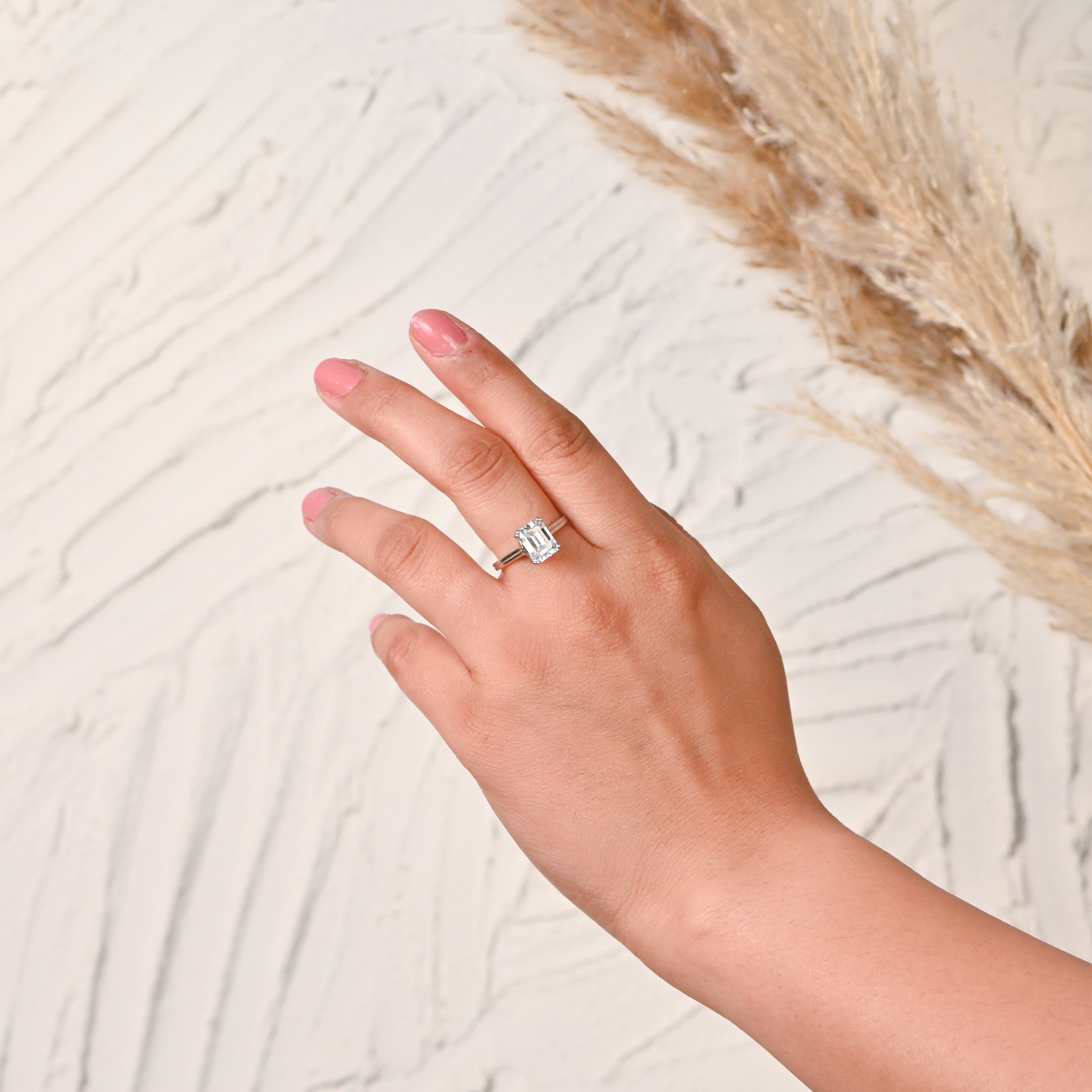 Handcrafted 925 Sterling Silver Women’s Ring with a Brilliant Moissanite Stone