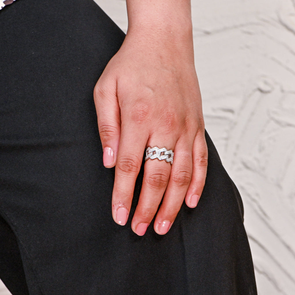 Handcrafted 925 Sterling Silver Moissanite Artisanal Ring – Unique Handcrafted Jewelry