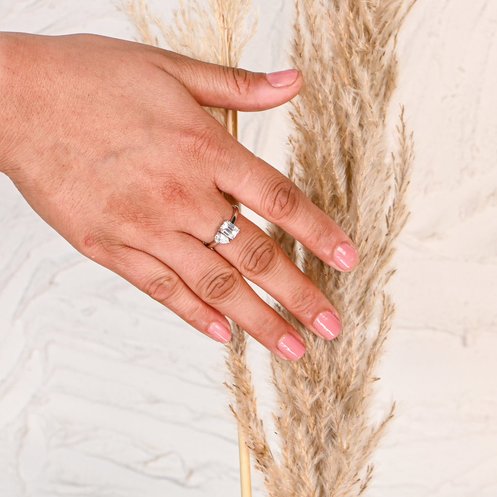 Handcrafted 925 Sterling Silver Moissanite Mystic Ring – Unique Artisan Jewelry