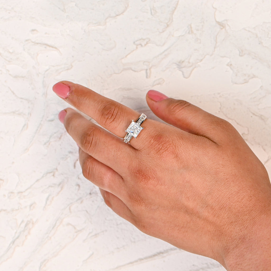 Handcrafted 925 Sterling Silver Moissanite Royal Ring – Luxe Vintage-Inspired Jewelry