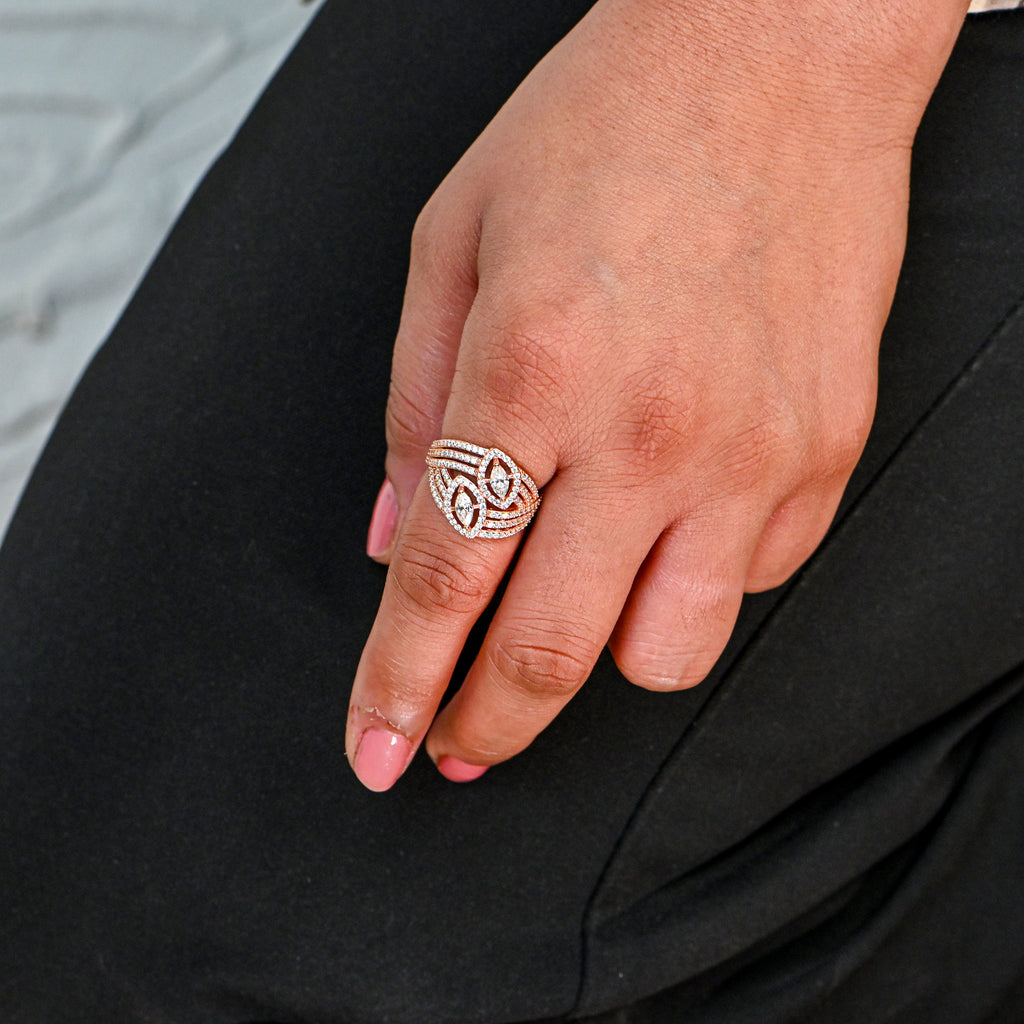 925 Sterling Silver Moissanite Halo Glow Ring – Radiant Handmade Jewelry