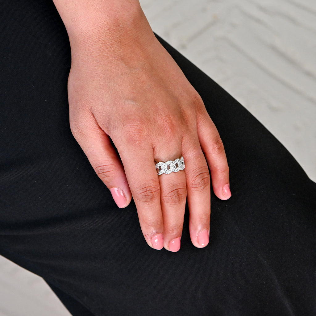 925 Sterling Silver Moissanite Blossom Ring – Beautiful Handcrafted Jewelry