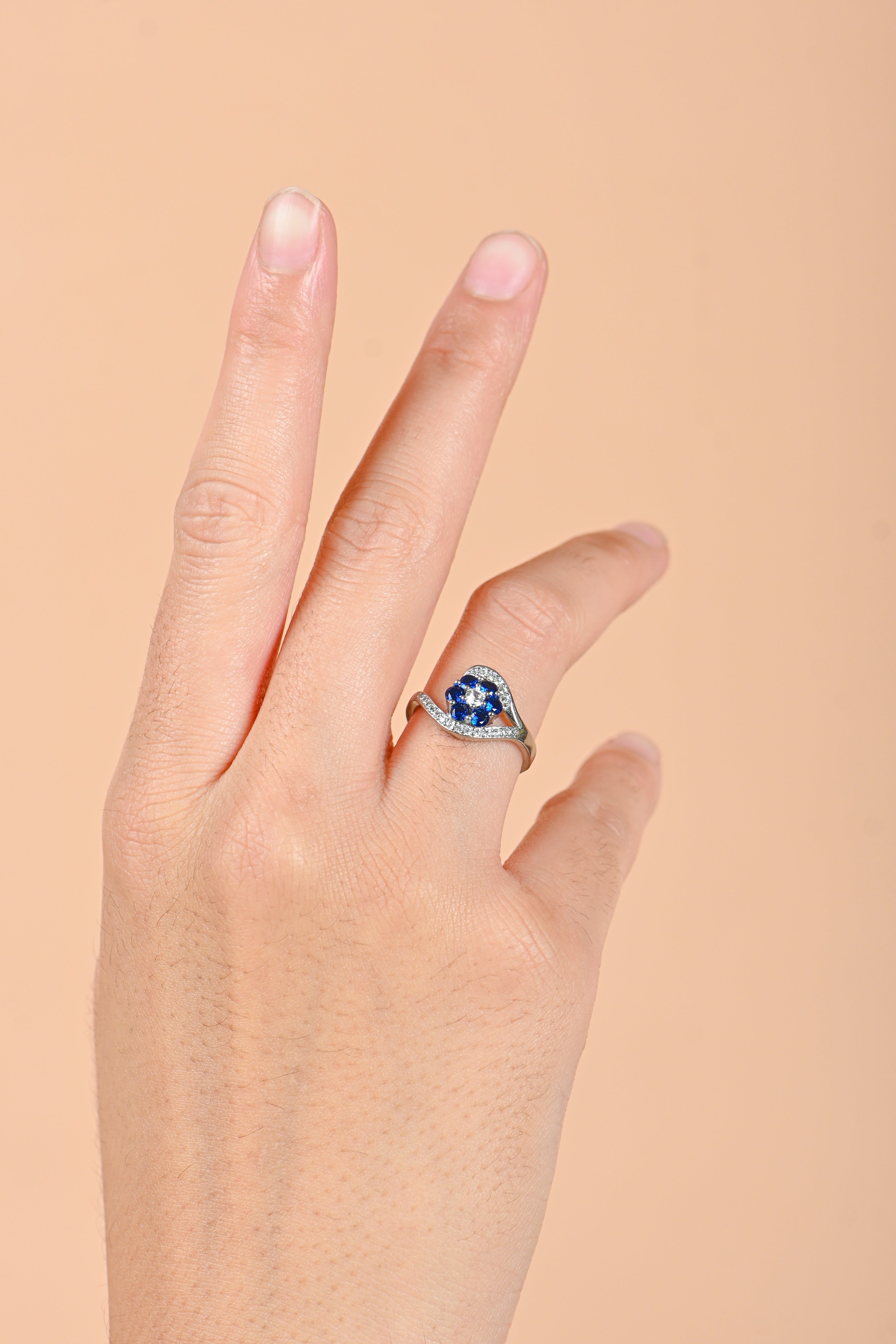 925 Sterling Silver Geometric Cubic Zirconia Ring for Her, Chic CZ Fashion Jewelry, Statement Ring, Birthday or Holiday Gift