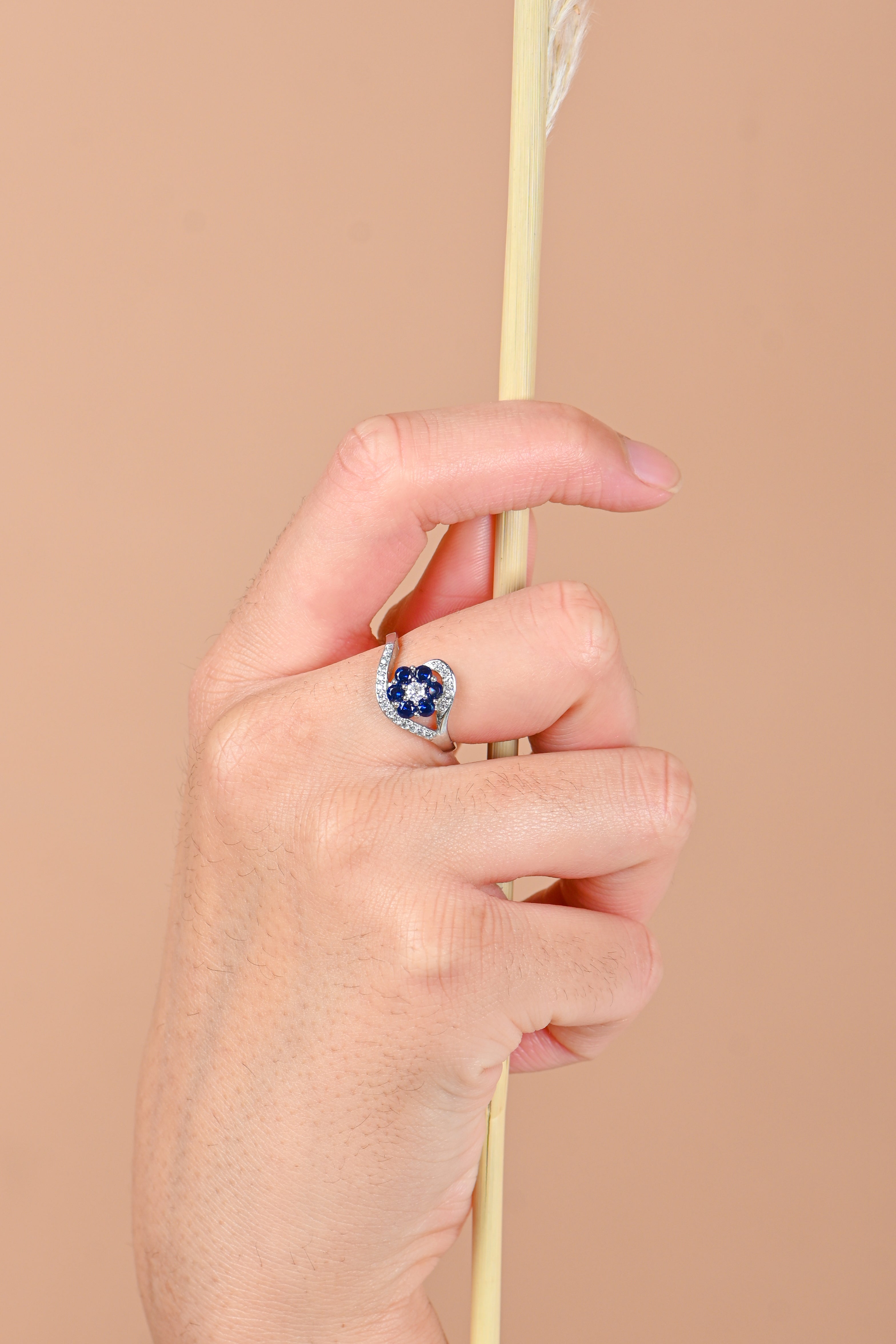 925 Sterling Silver Geometric Cubic Zirconia Ring for Her, Chic CZ Fashion Jewelry, Statement Ring, Birthday or Holiday Gift