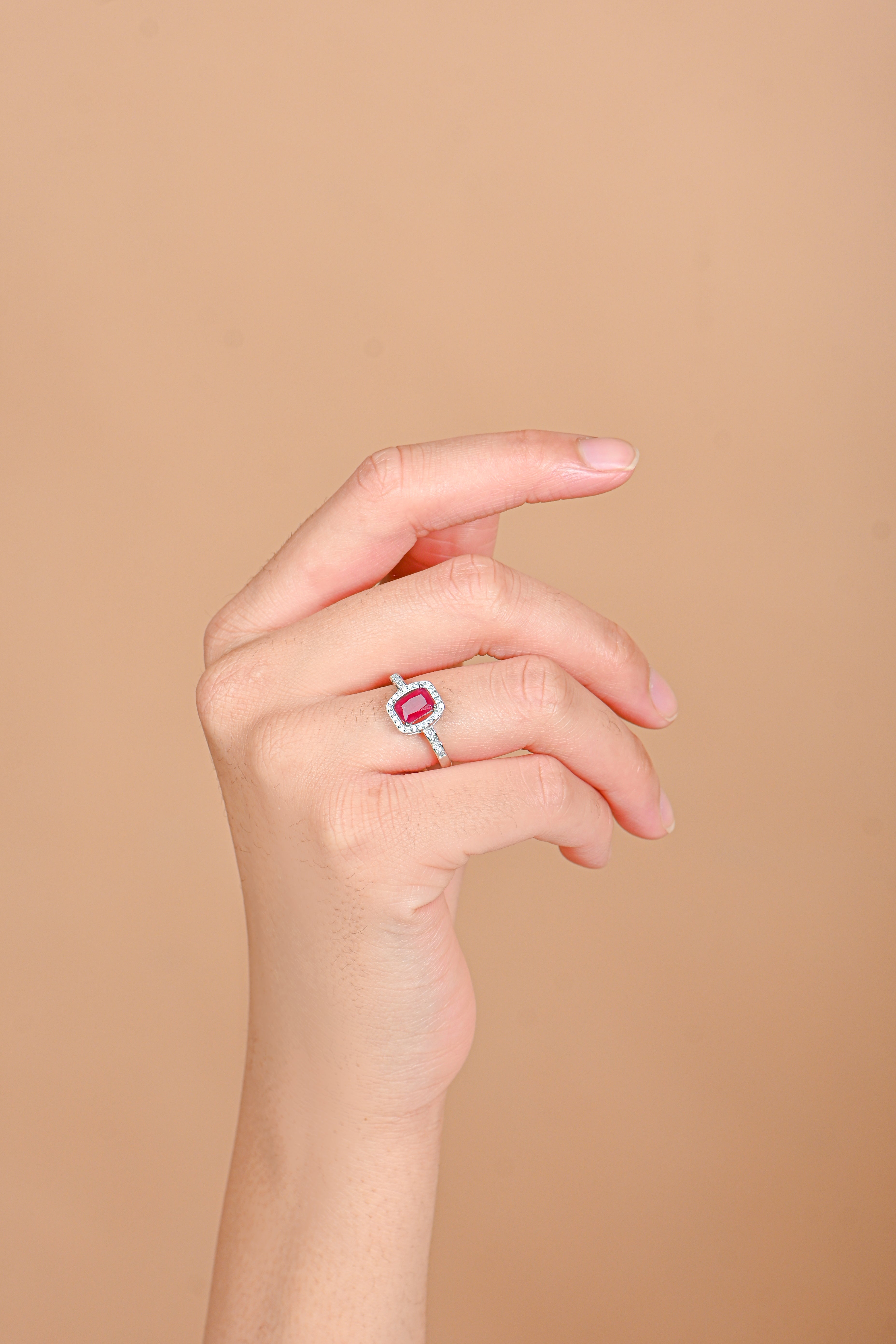 Sparkling CZ Ring in Sterling Silver Brilliant Cut Ring for Office, Party, or Everyday Wear