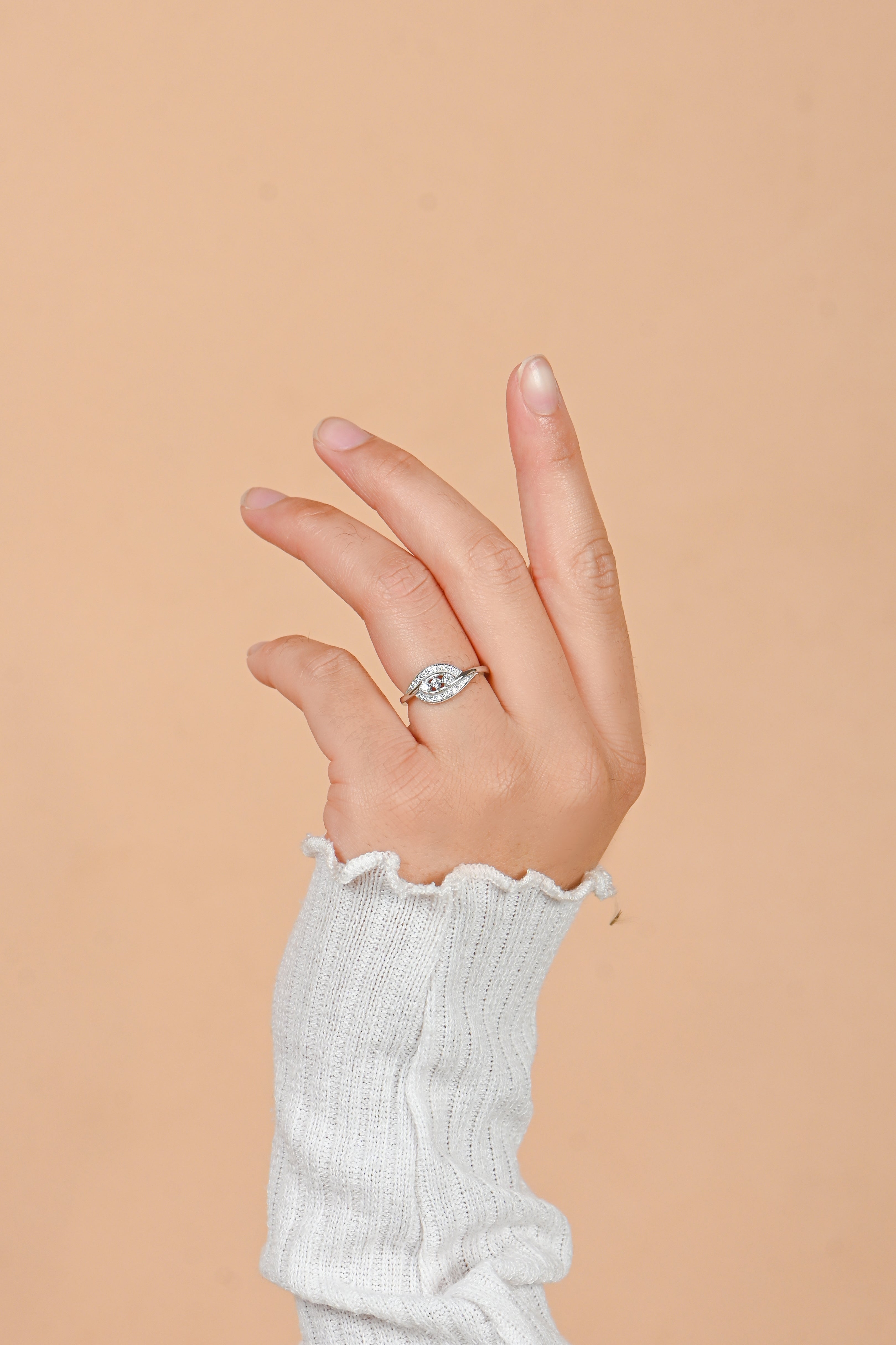 Dainty Sterling Silver Ring Brilliant-Cut Cubic Zirconia Minimalist Jewelry