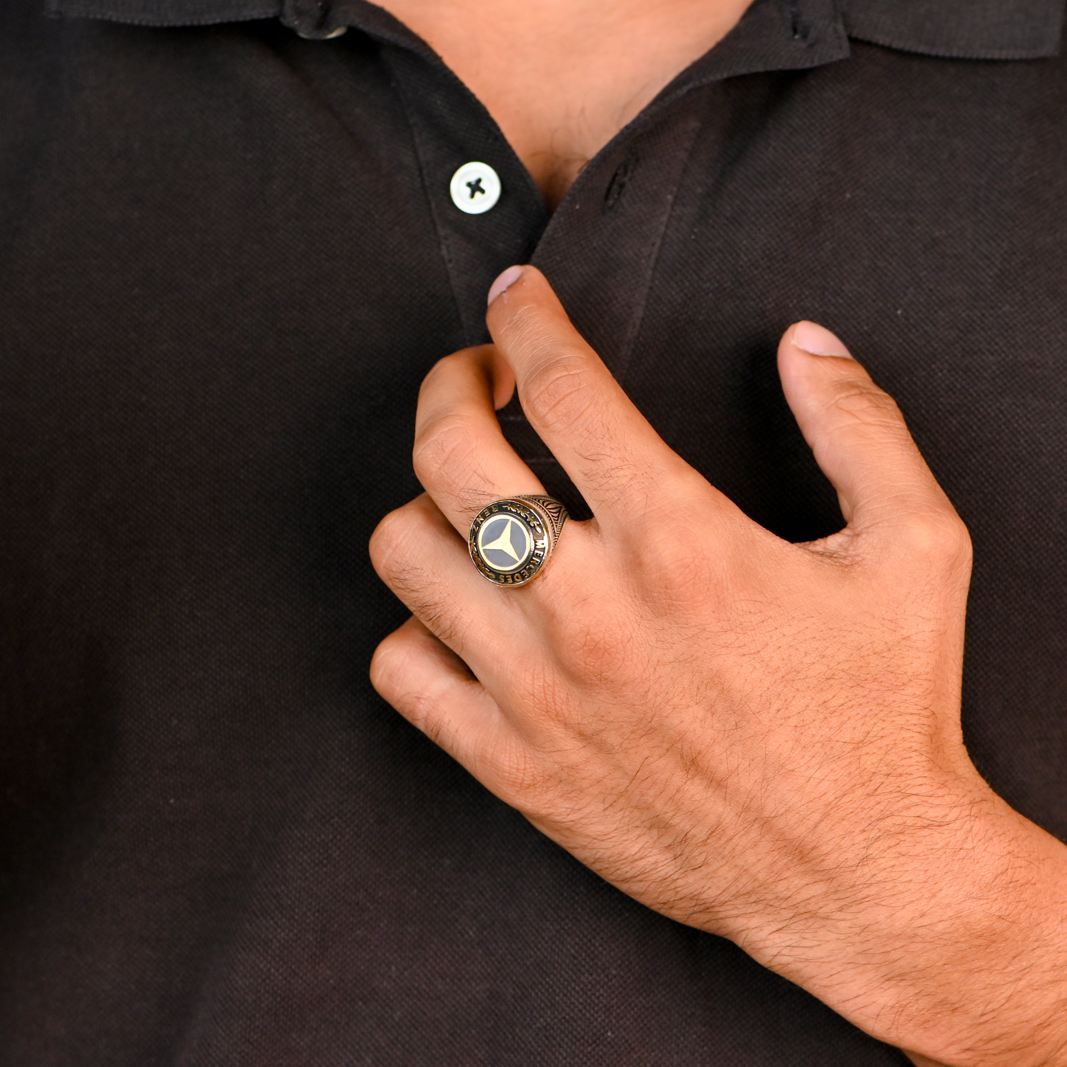 Men’s Heavy Oxidized Sterling Silver Ring Boho Men’s Jewelry