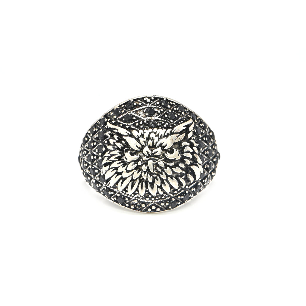 Bold Oxidized 925 Silver Ring for Men Unique Oxidized Ring