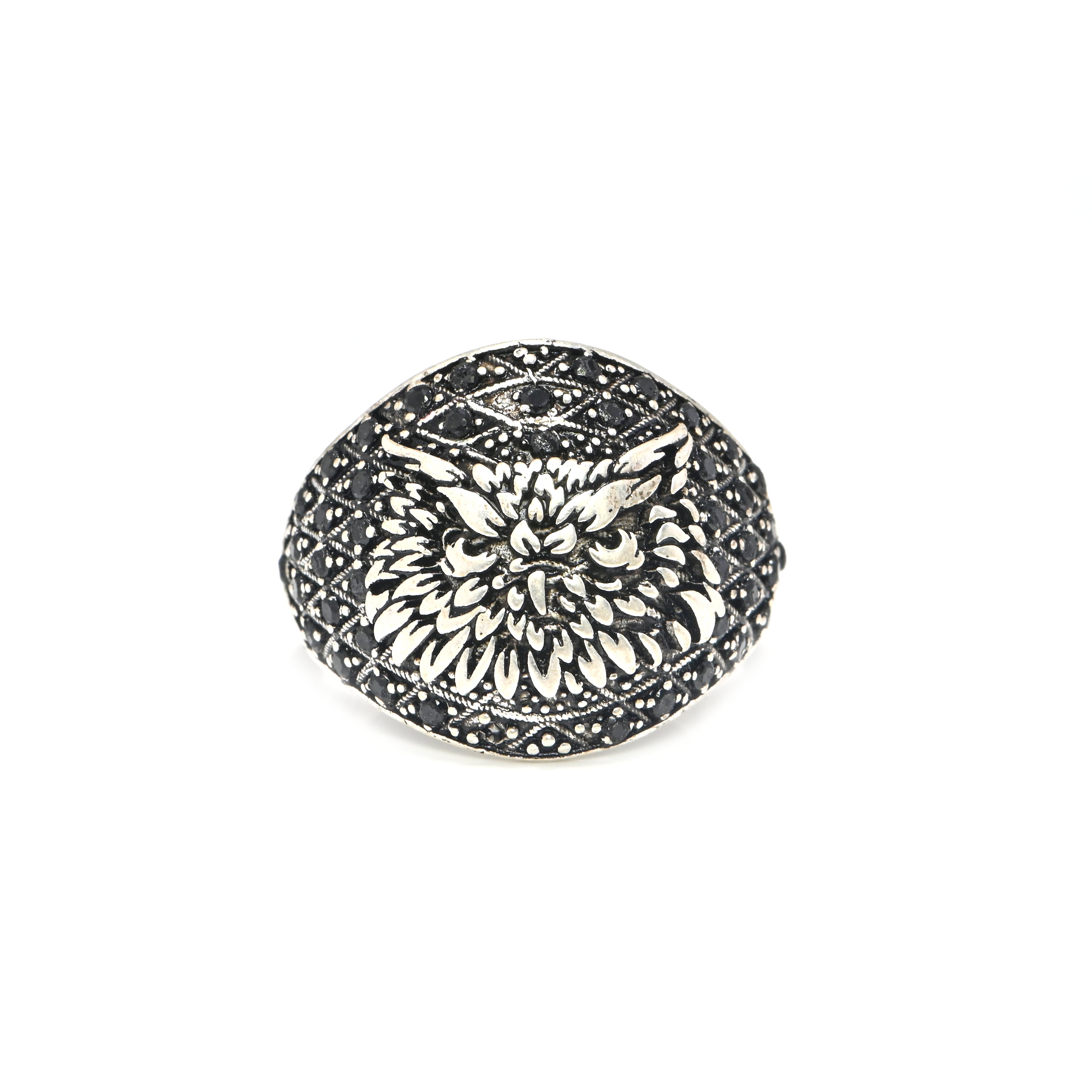 Bold Oxidized 925 Silver Ring for Men Unique Oxidized Ring