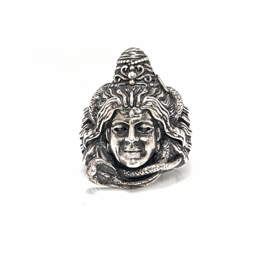 Unique Oxidized Silver Ring for Men | Bold Sterling 925 Statement Band