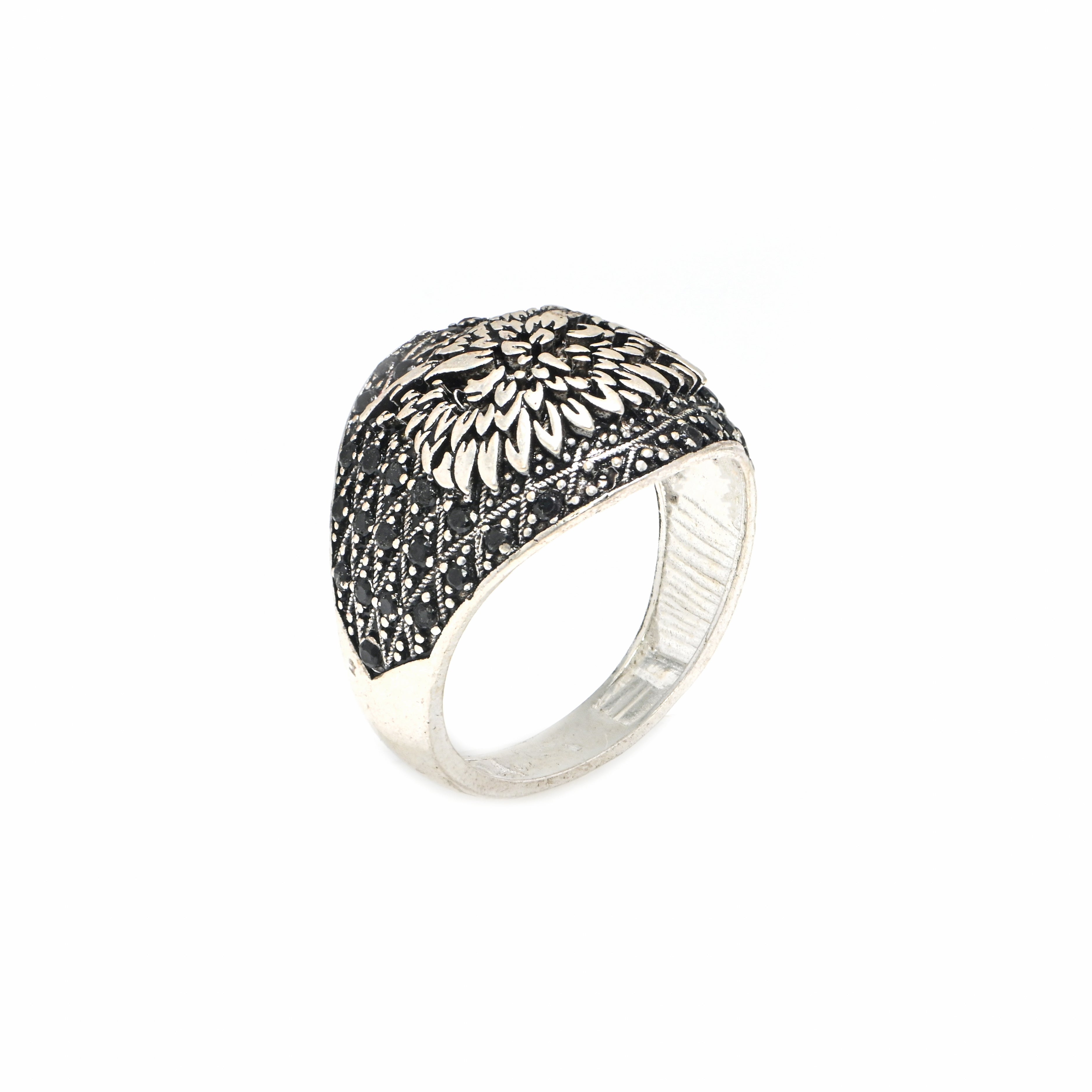Bold Oxidized 925 Silver Ring for Men Unique Oxidized Ring