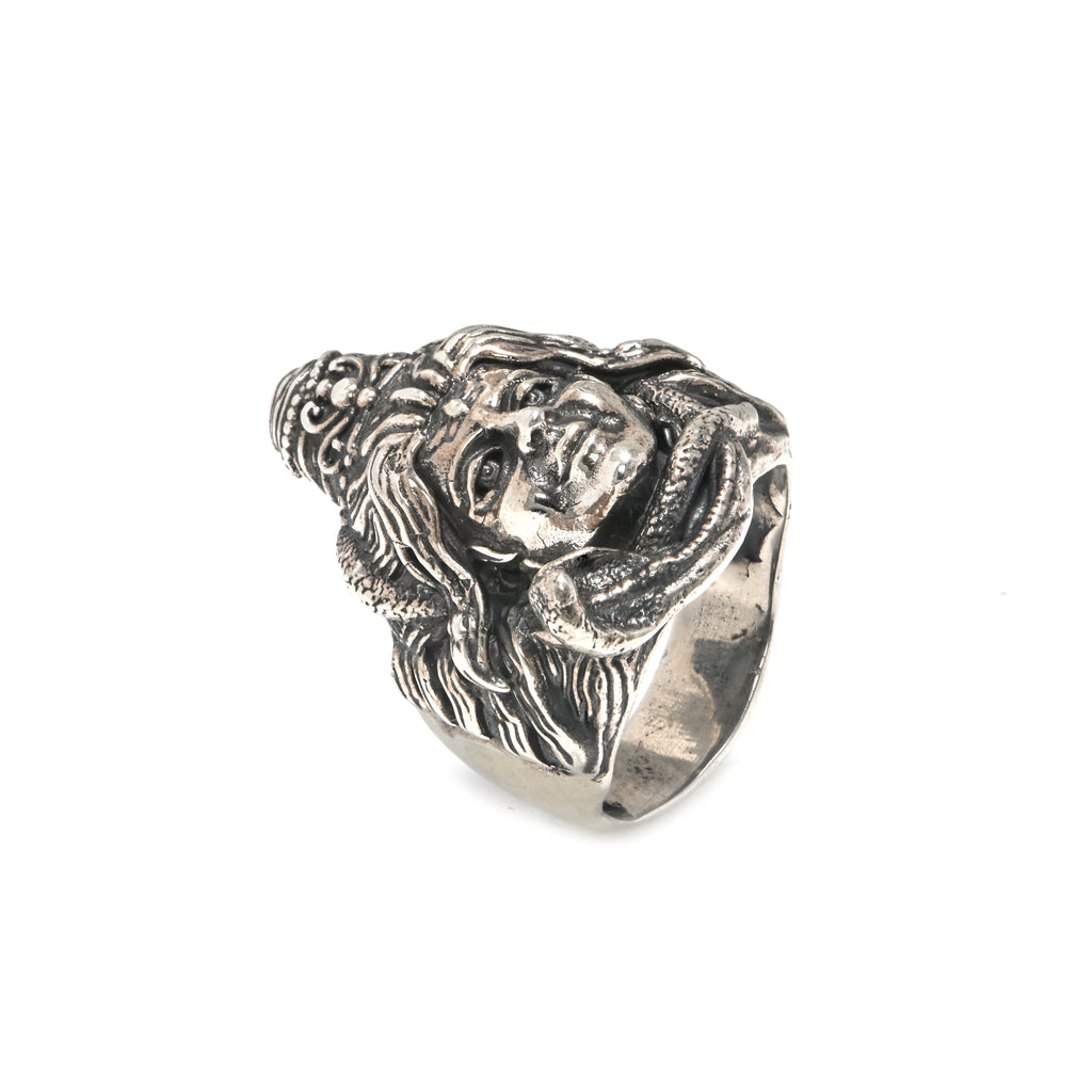 Unique Oxidized Silver Ring for Men | Bold Sterling 925 Statement Band