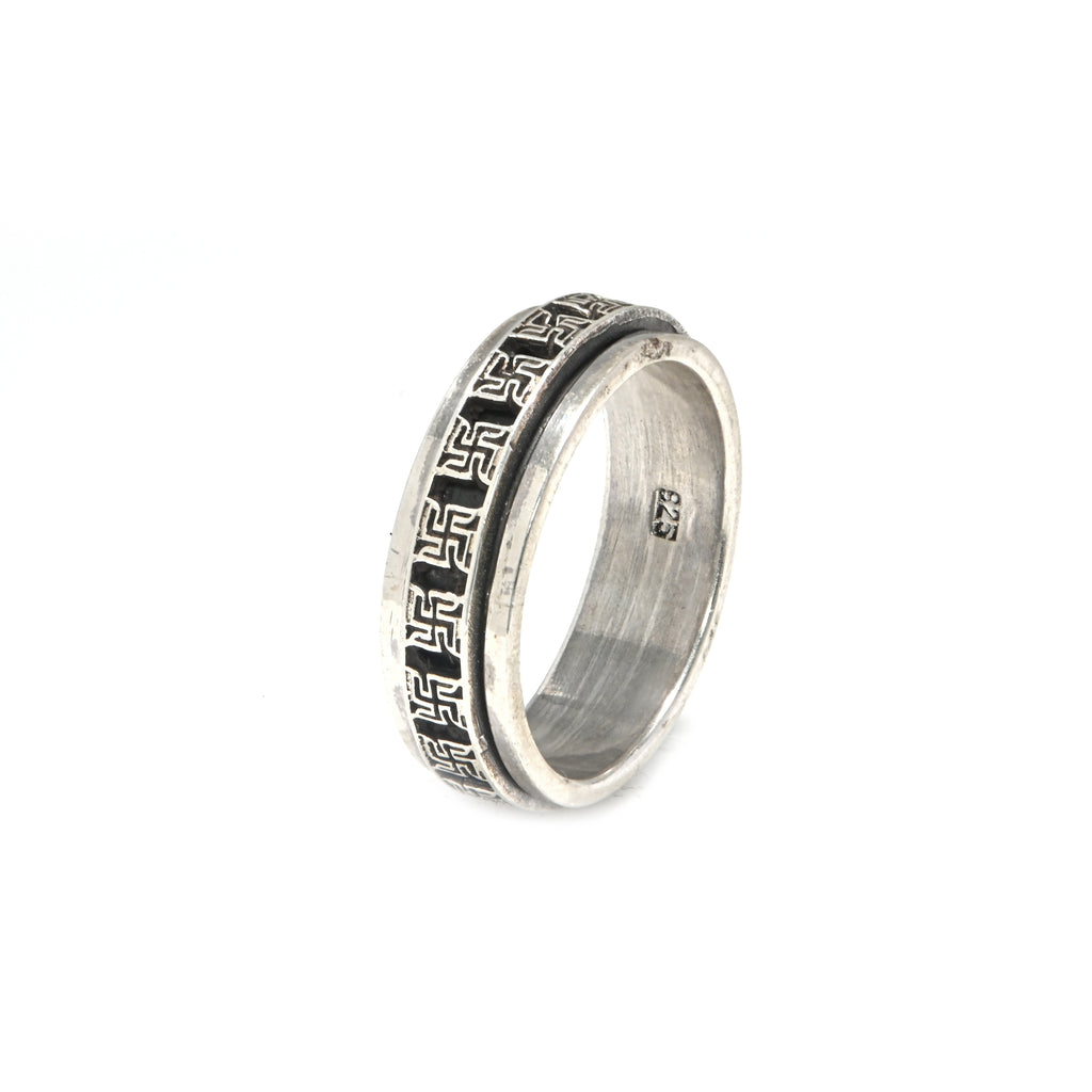 Men’s Bold Oxidized 925 Silver Ring | Unique Antique-Style Band | Gift for Him