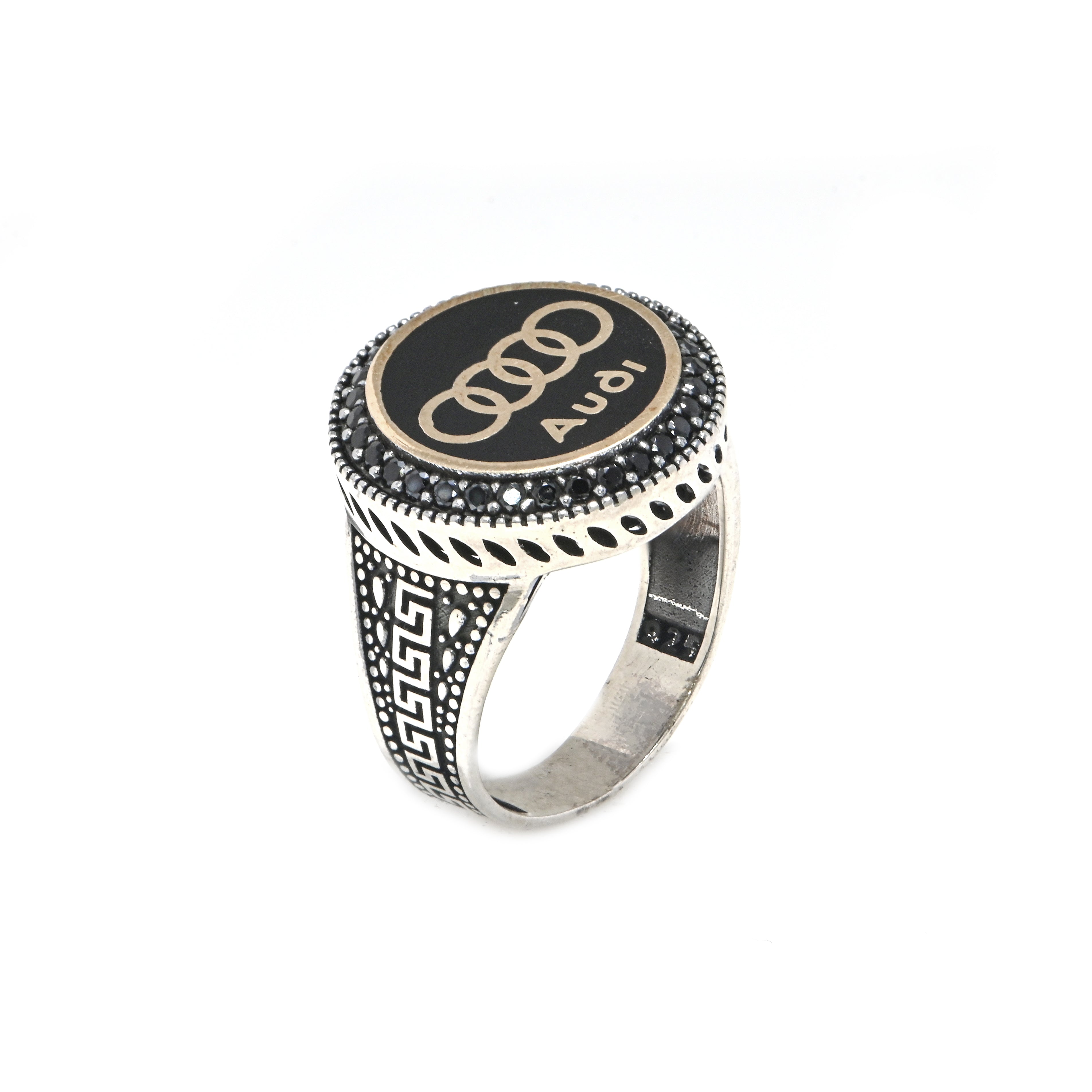 Bold Men’s Oxidized 925 Sterling Ring | Unique Tribal-Inspired Band
