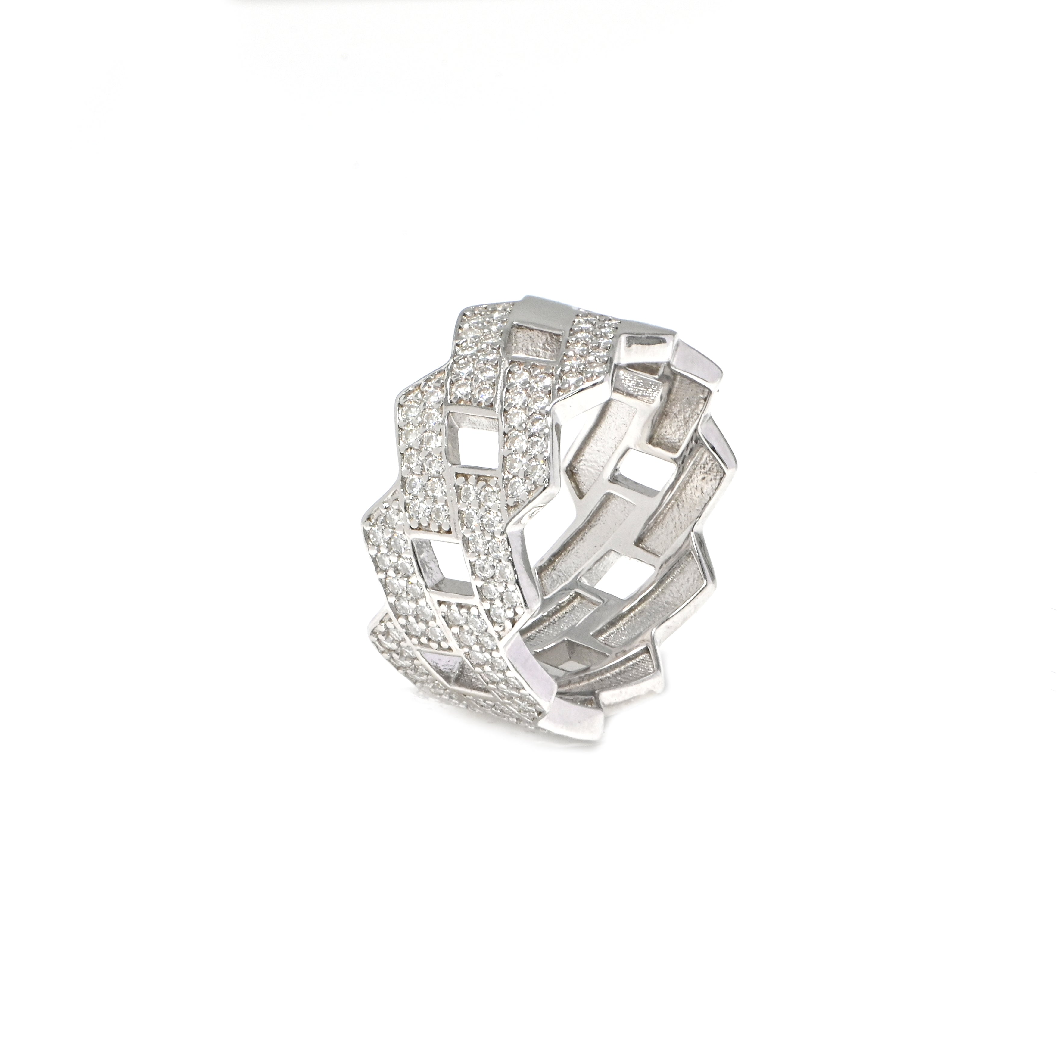 Handcrafted 925 Sterling Silver Moissanite Artisanal Ring – Unique Handcrafted Jewelry