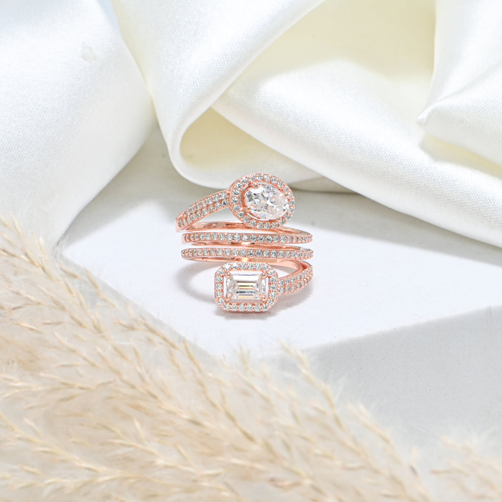 Beautifully Handcrafted Sterling Silver Ring with Moissanite Minimalist Jewelry