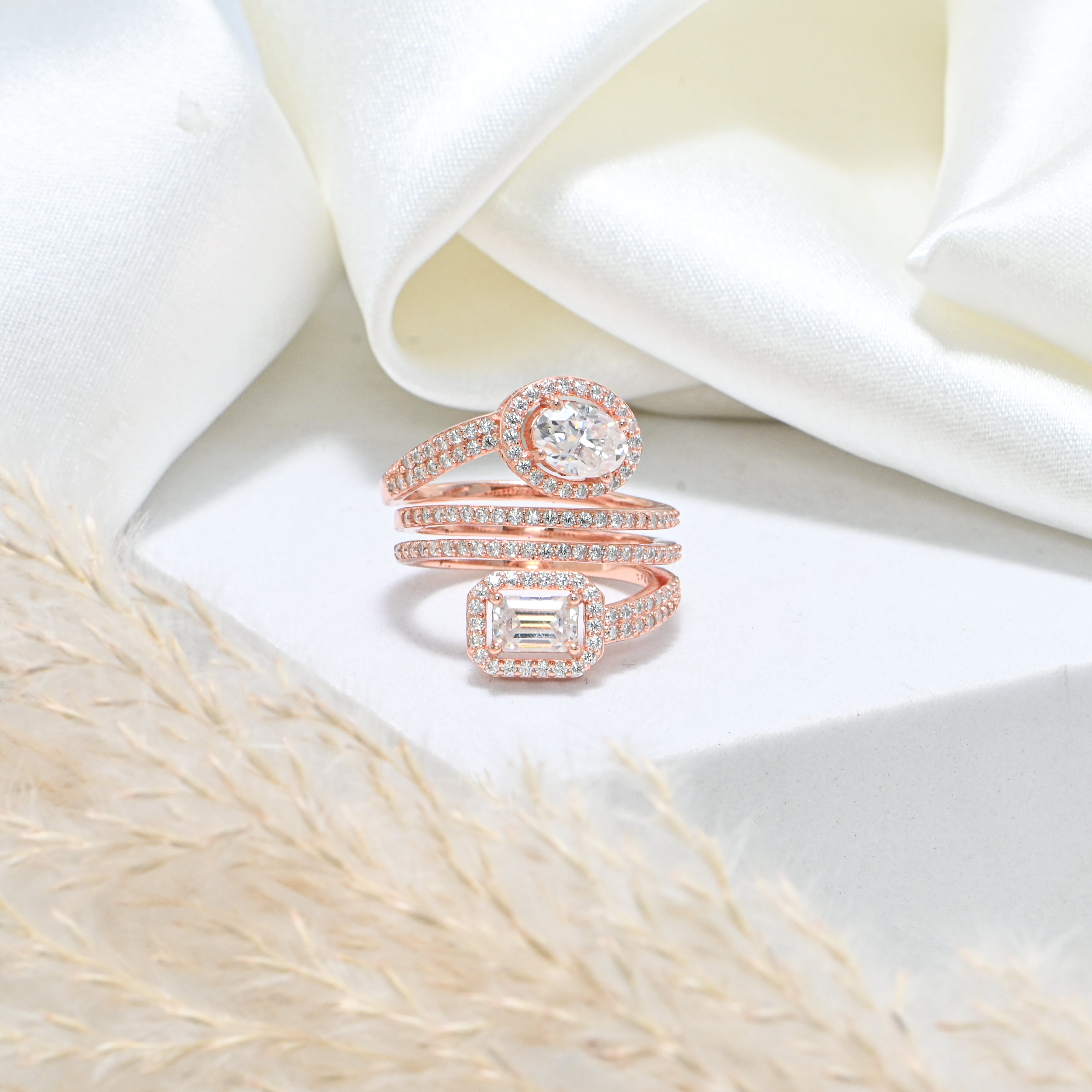 Beautifully Handcrafted Sterling Silver Ring with Moissanite Minimalist Jewelry