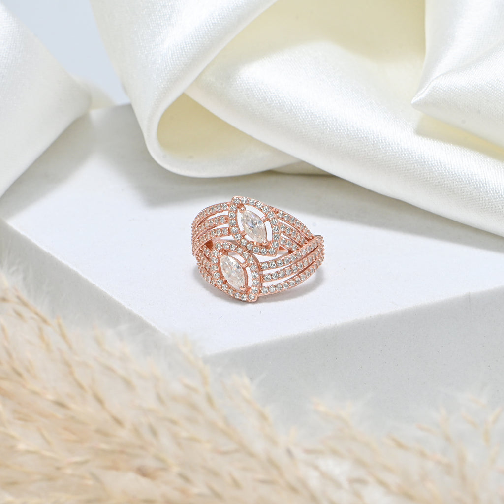 925 Sterling Silver Moissanite Halo Glow Ring – Radiant Handmade Jewelry