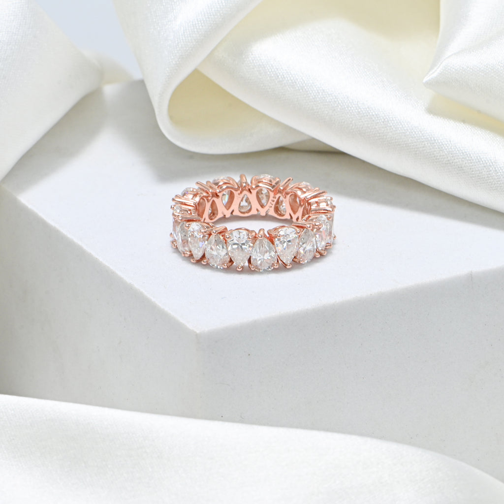 925 Sterling Silver Moissanite Twilight Ring – Elegant Handcrafted Jewelry