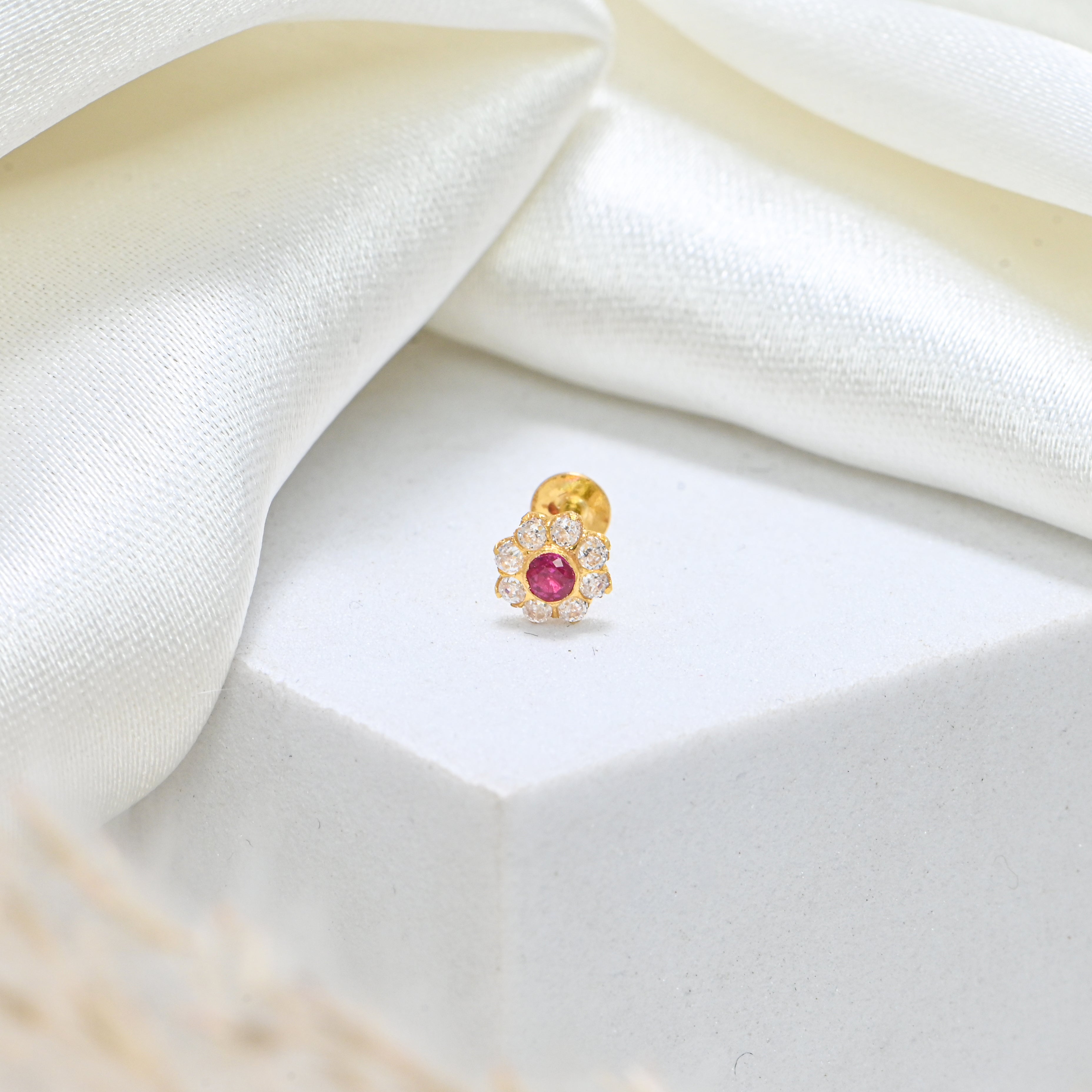 Minimalist Real Diamond Nose Ring Fine Gold Body Jewelry