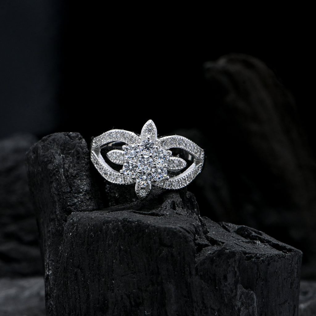 925 Sterling Silver Modern Minimalist CZ Ring, Sleek Cubic Zirconia Band for Women, Everyday Wear Jewelry Gift