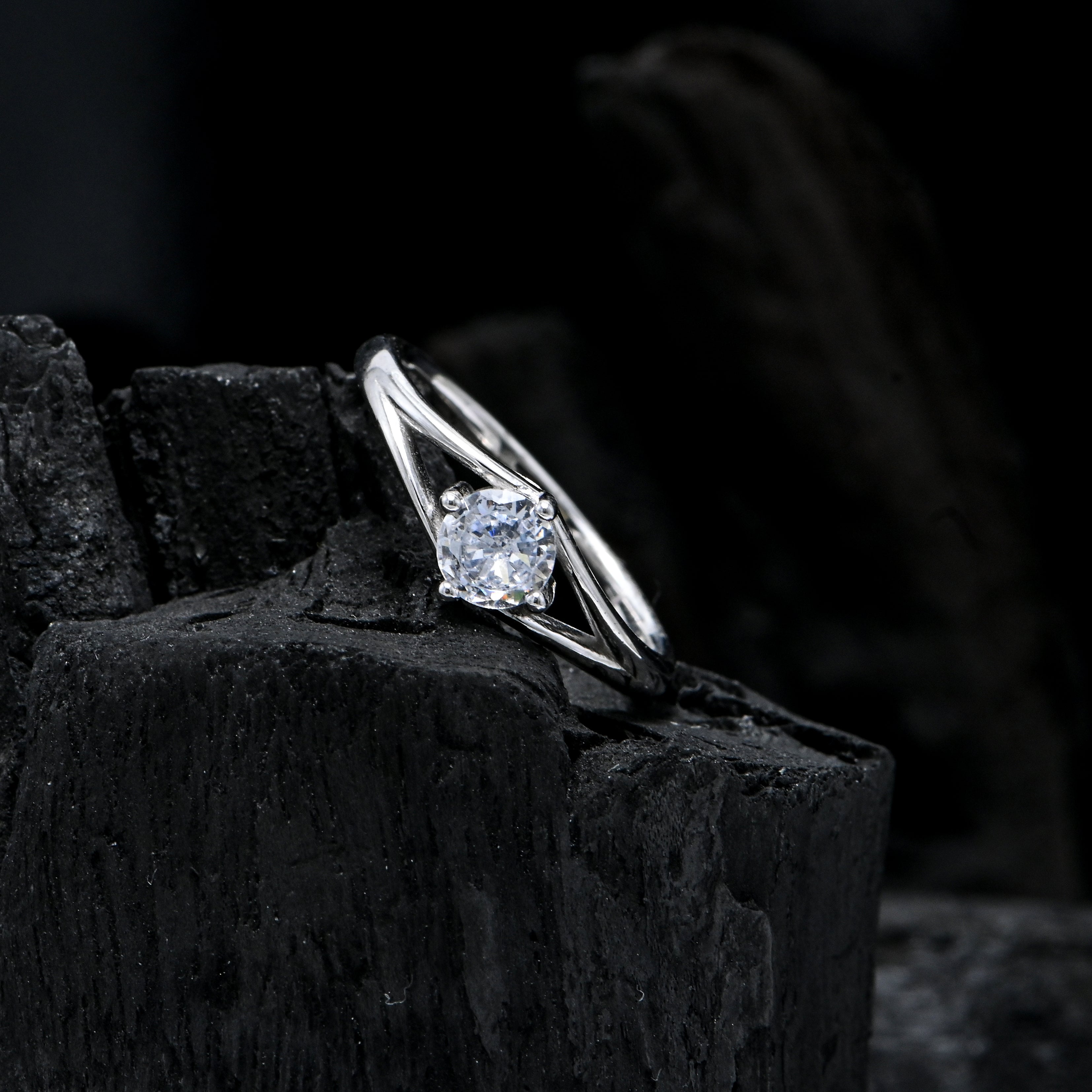 925 Sterling Silver Cubic Zirconia Ring Brilliant Cut Sparkling Engagement or Promise Jewelry for Women