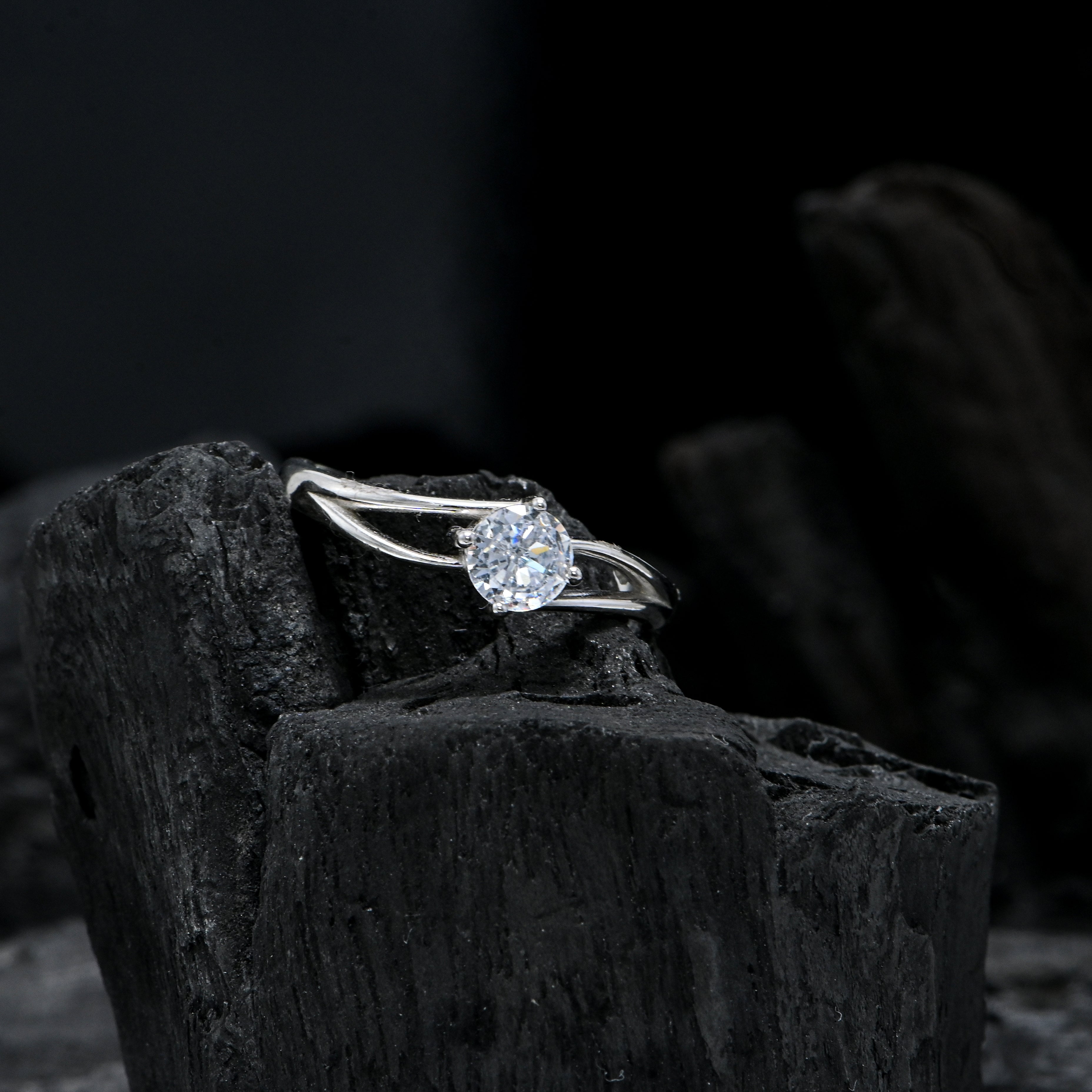 Lightweight Sterling Silver Cubic Zirconia Ring Fine Jewelry Gift for Her