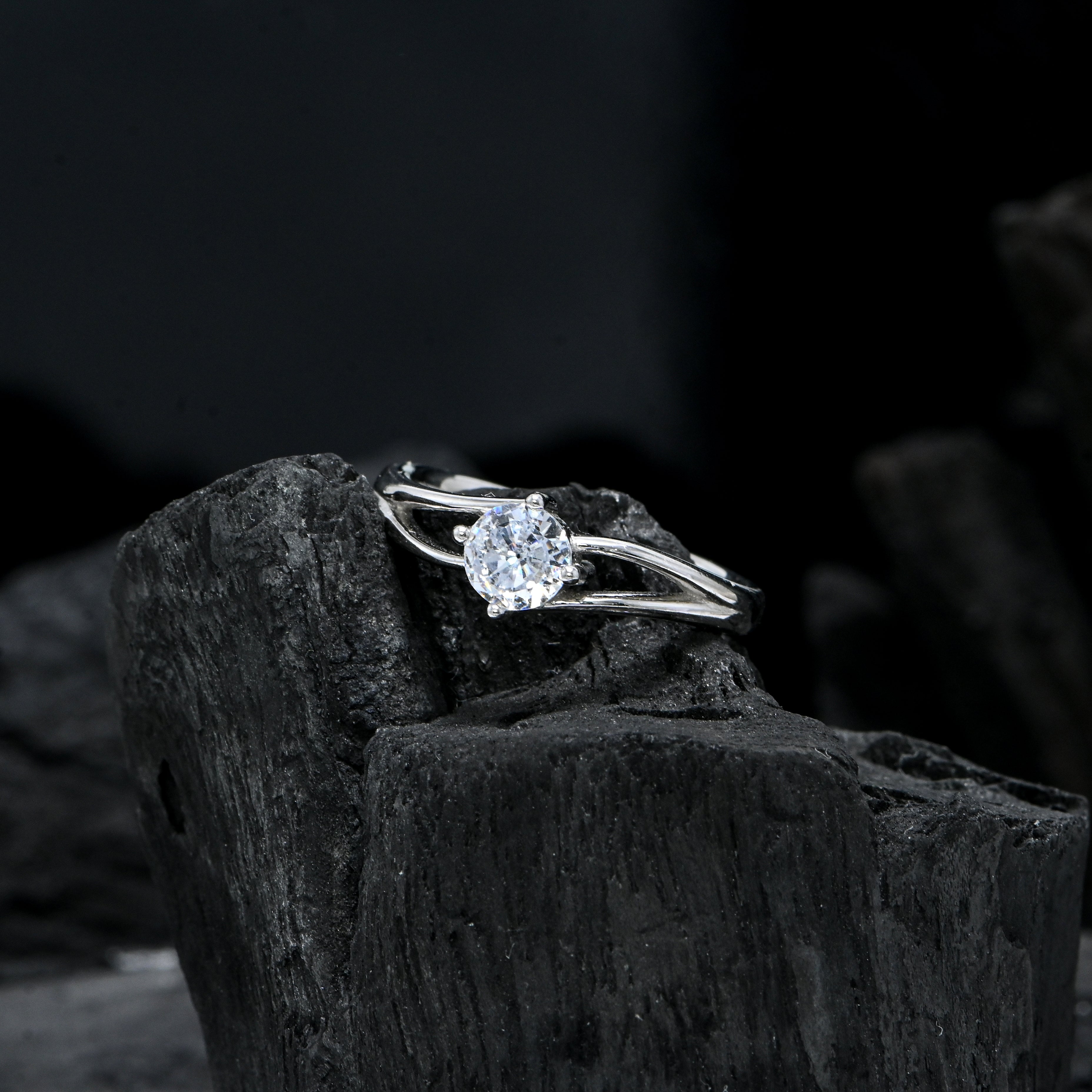 Lightweight Sterling Silver Cubic Zirconia Ring Fine Jewelry Gift for Her