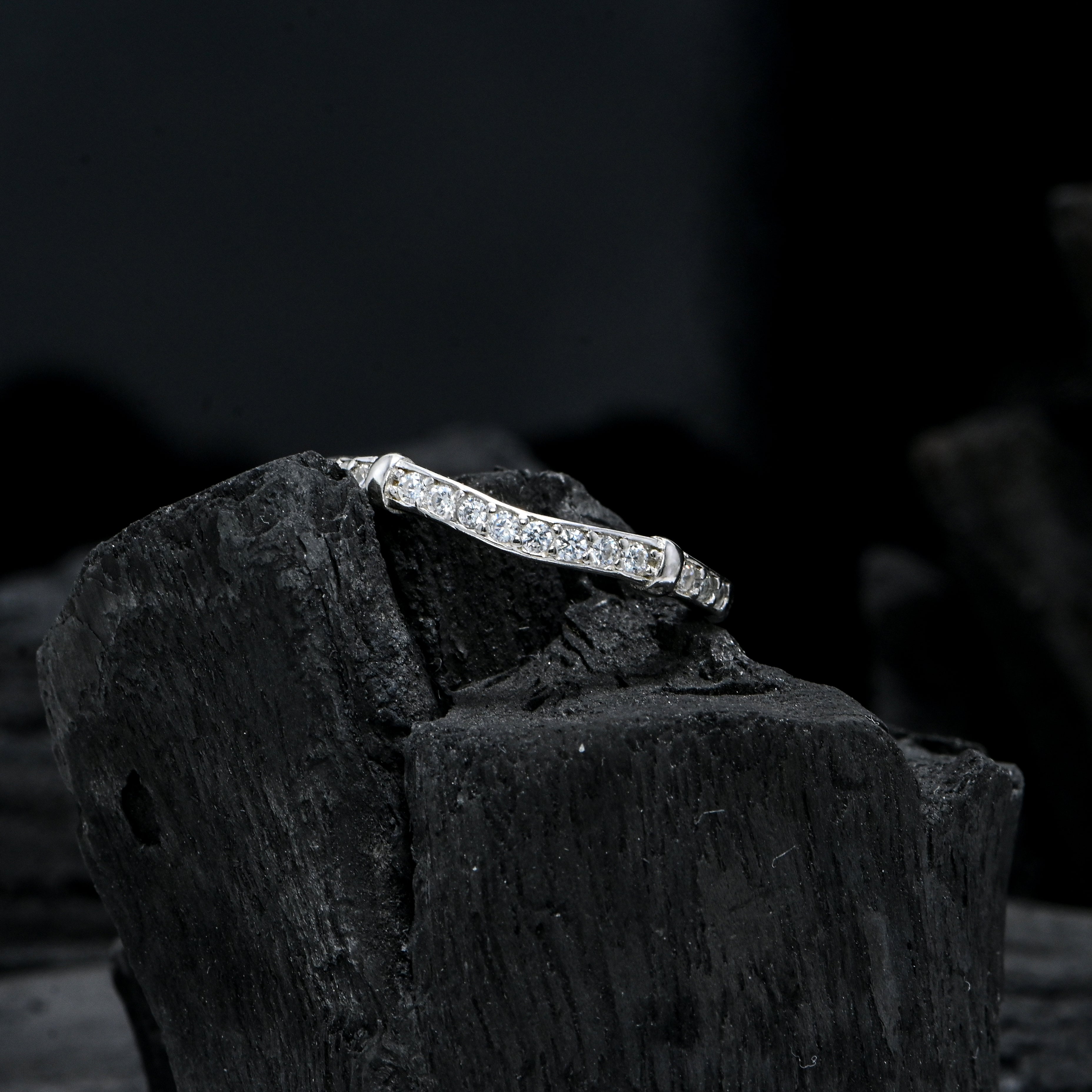 Minimal Sterling Silver Brilliant-Cut CZ Ring Everyday Wear